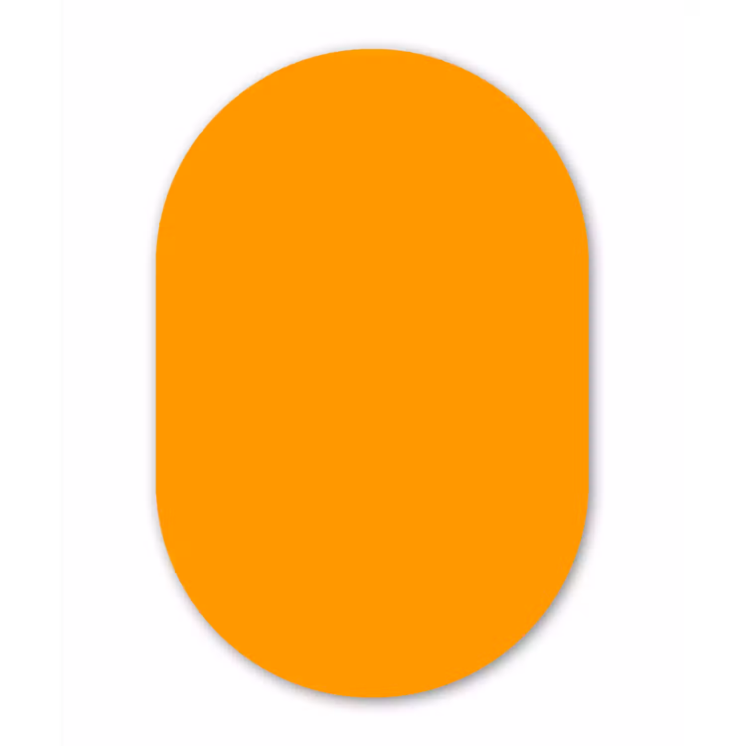 Warm - Ochre - Oranje Wandcirkel Ovaal Forex klein 630 -3d