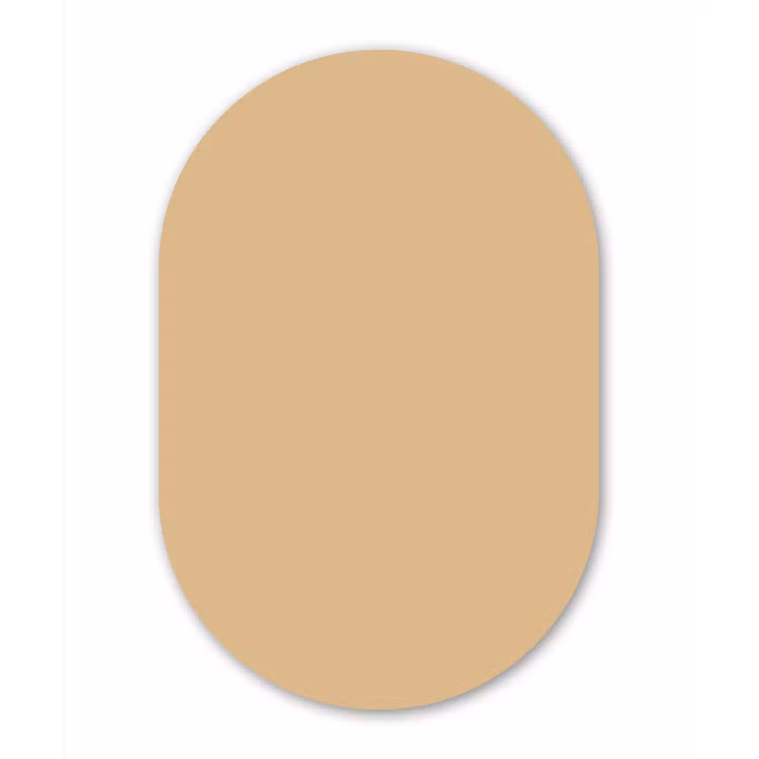 Warm - Sand - Nude Wandcirkel Ovaal Forex klein 630 -3d