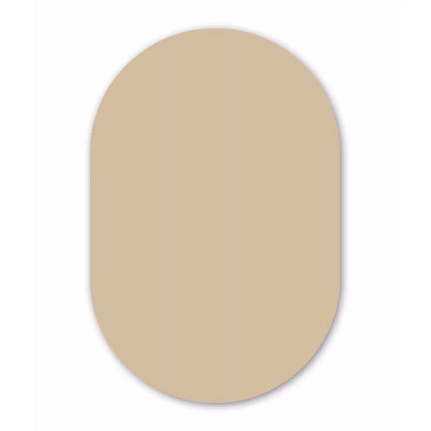 Warm - Sand - Nude Wandcirkel Ovaal Forex klein 630 -3d