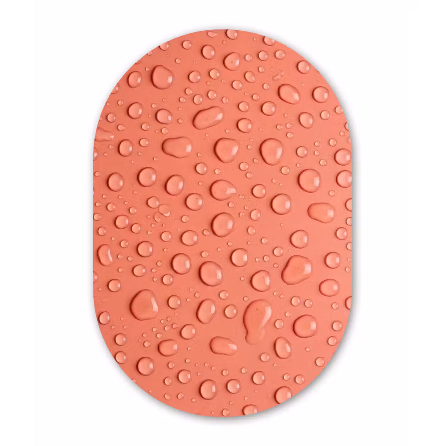 Water - Druppels - Roze Wandcirkel Ovaal Forex klein -3d