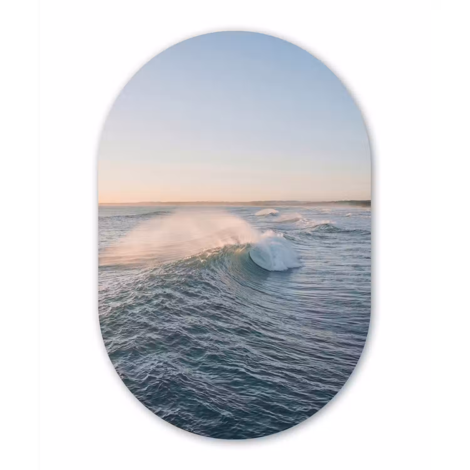 Golf - Zee - Water Wandcirkel Ovaal Forex klein -3d