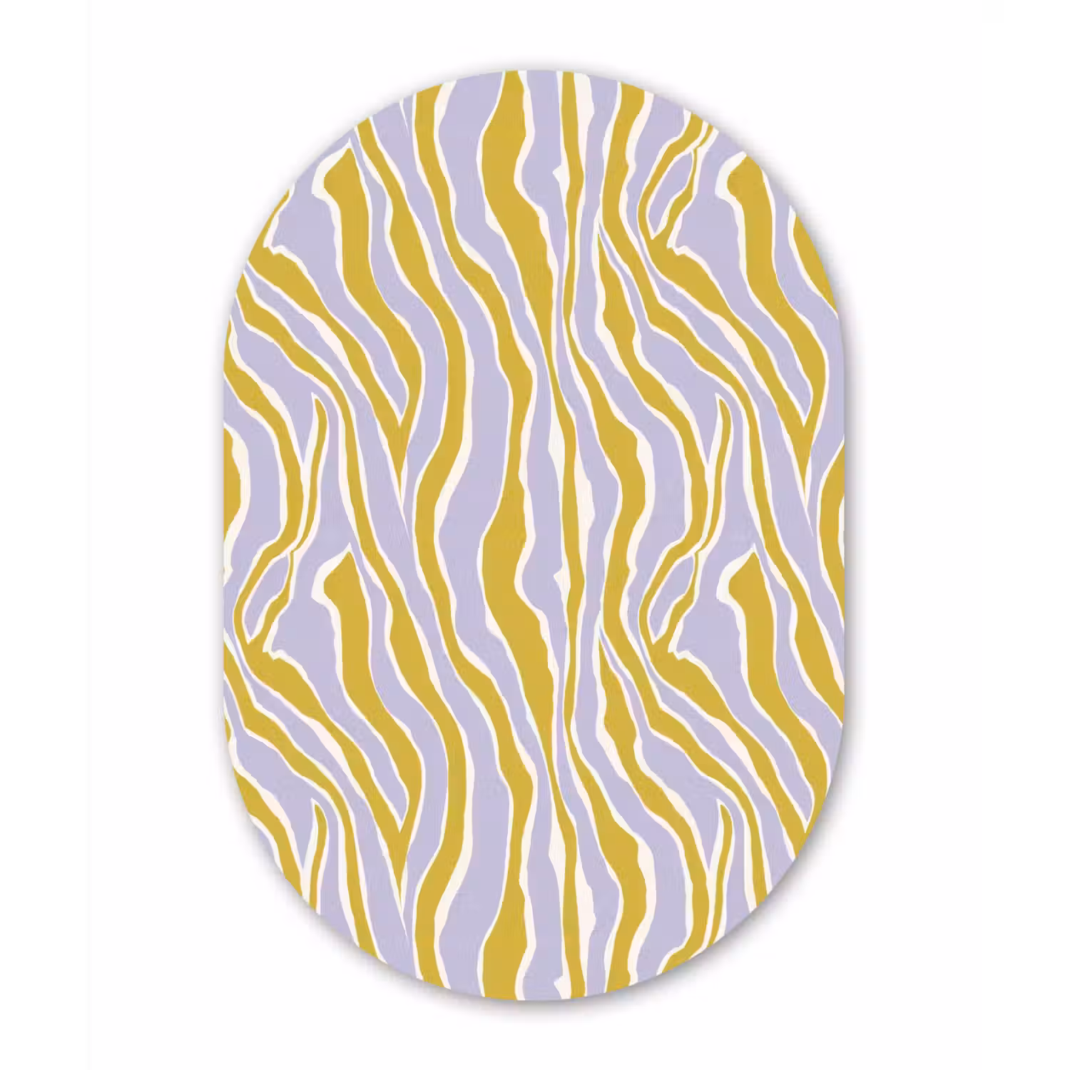 Zebra - Modern - Meerkleurig Wandcirkel Ovaal Forex klein 630 -3d