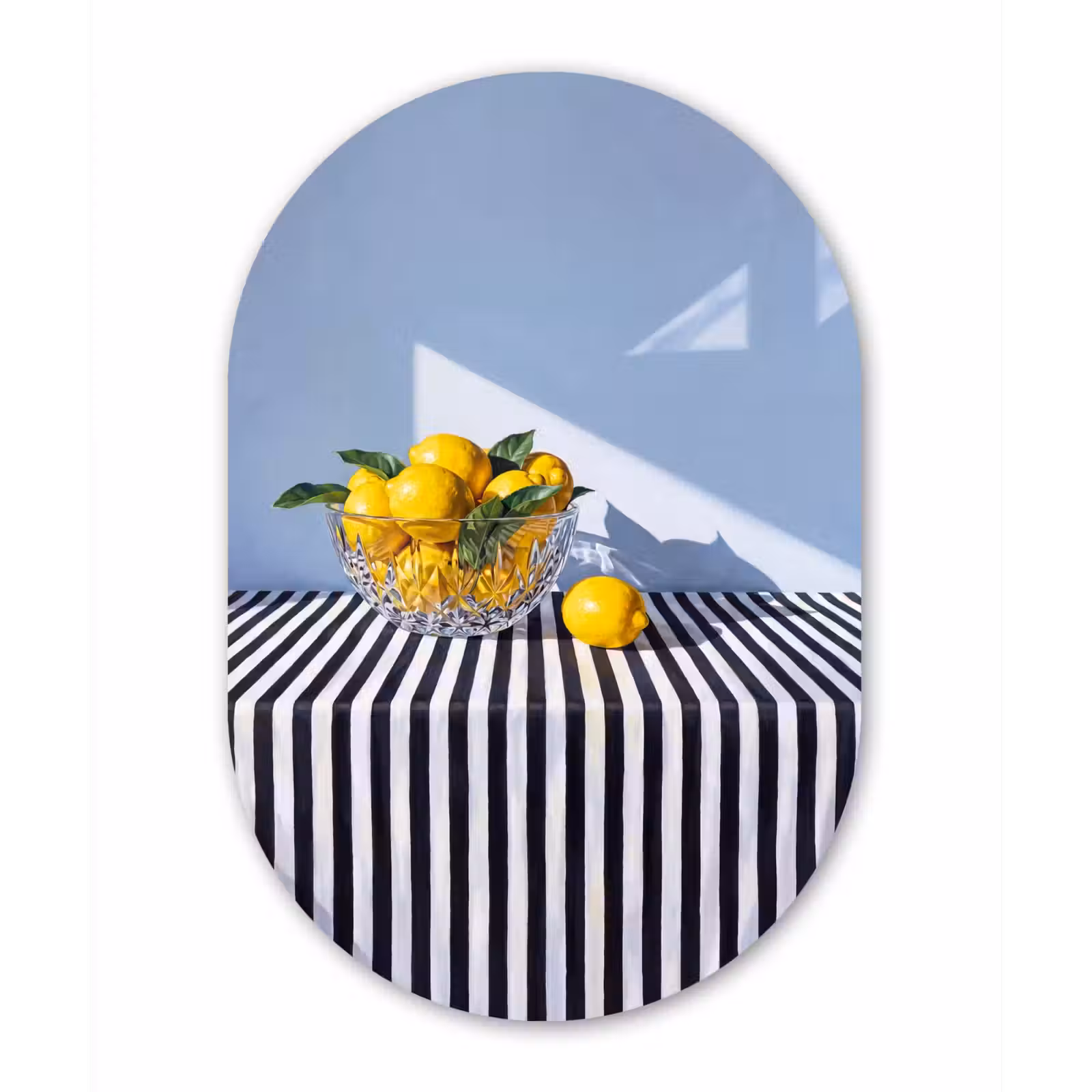 Forexbild Oval - Zitronen – Obst – Gelb - Citroenen - Fruit - Geel Wandcirkel Ovaal Forex klein