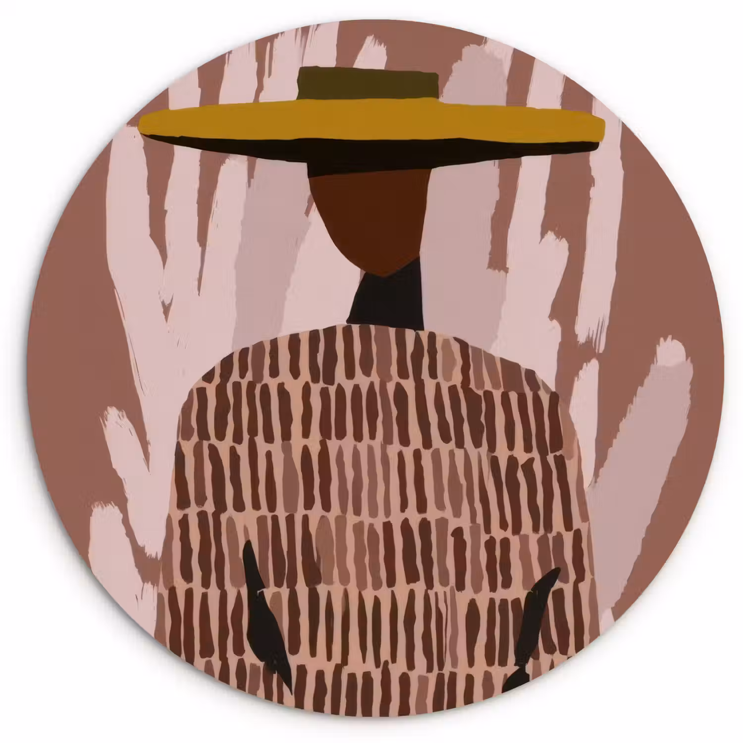 Abstract - Figuur - Illustratie - Hoed Wandcirkel kunststof plaat 5mm dik klein -3d