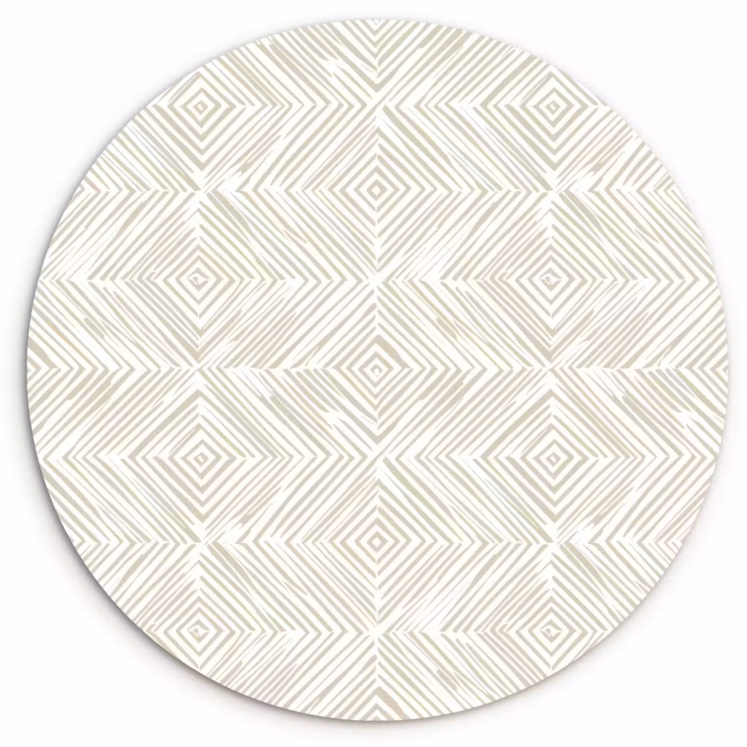 Abstract - Ruiten - Beige Wandcirkel kunststof plaat 5mm dik klein 188 -3d