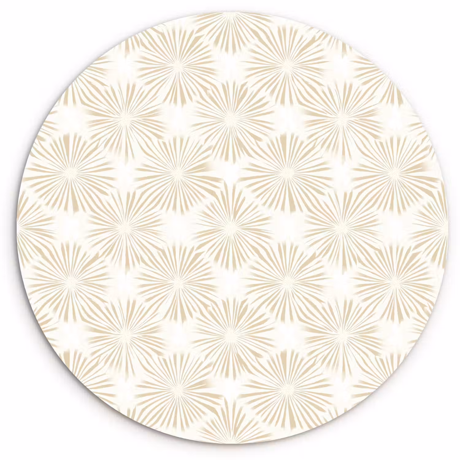 Abstract - Motief - Beige Wandcirkel kunststof plaat 5mm dik klein 188 -3d