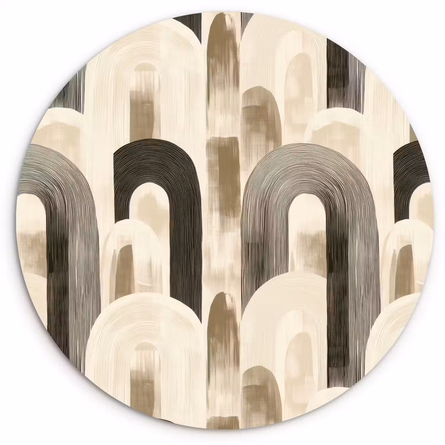 Abstract - Patroon - Bogen Wandcirkel kunststof plaat 5mm dik klein 188 -3d