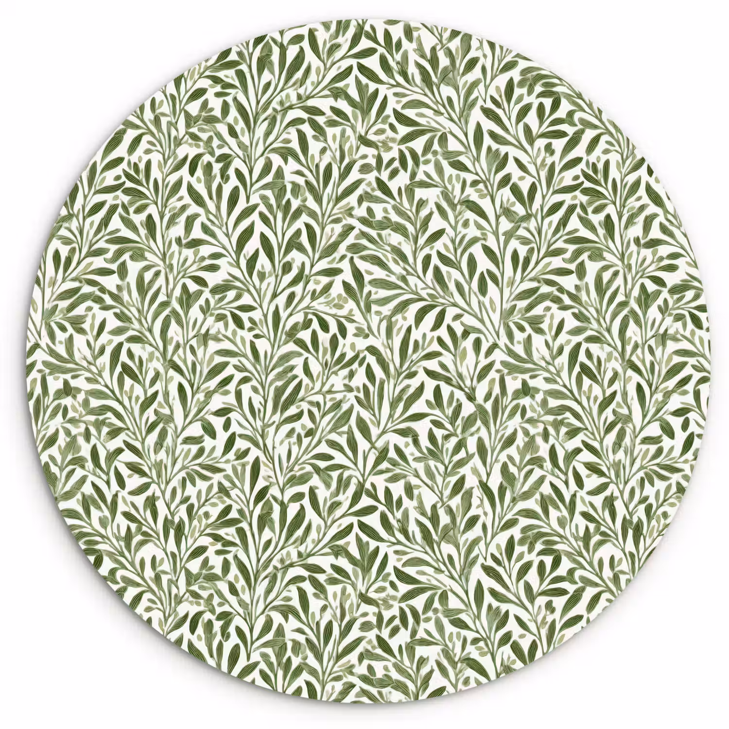 Botanisch - Takken - Groen Wandcirkel kunststof plaat 5mm dik klein 188 -3d