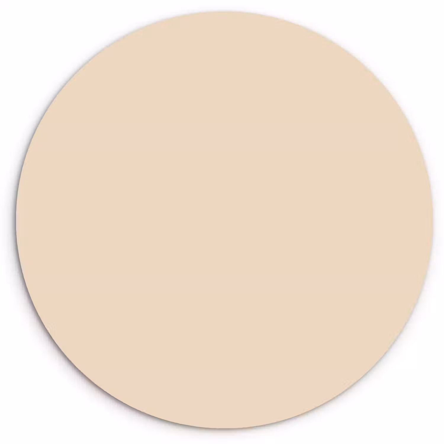 Cream - Nude - Neutraal Wandcirkel kunststof plaat 5mm dik klein 188 -3d
