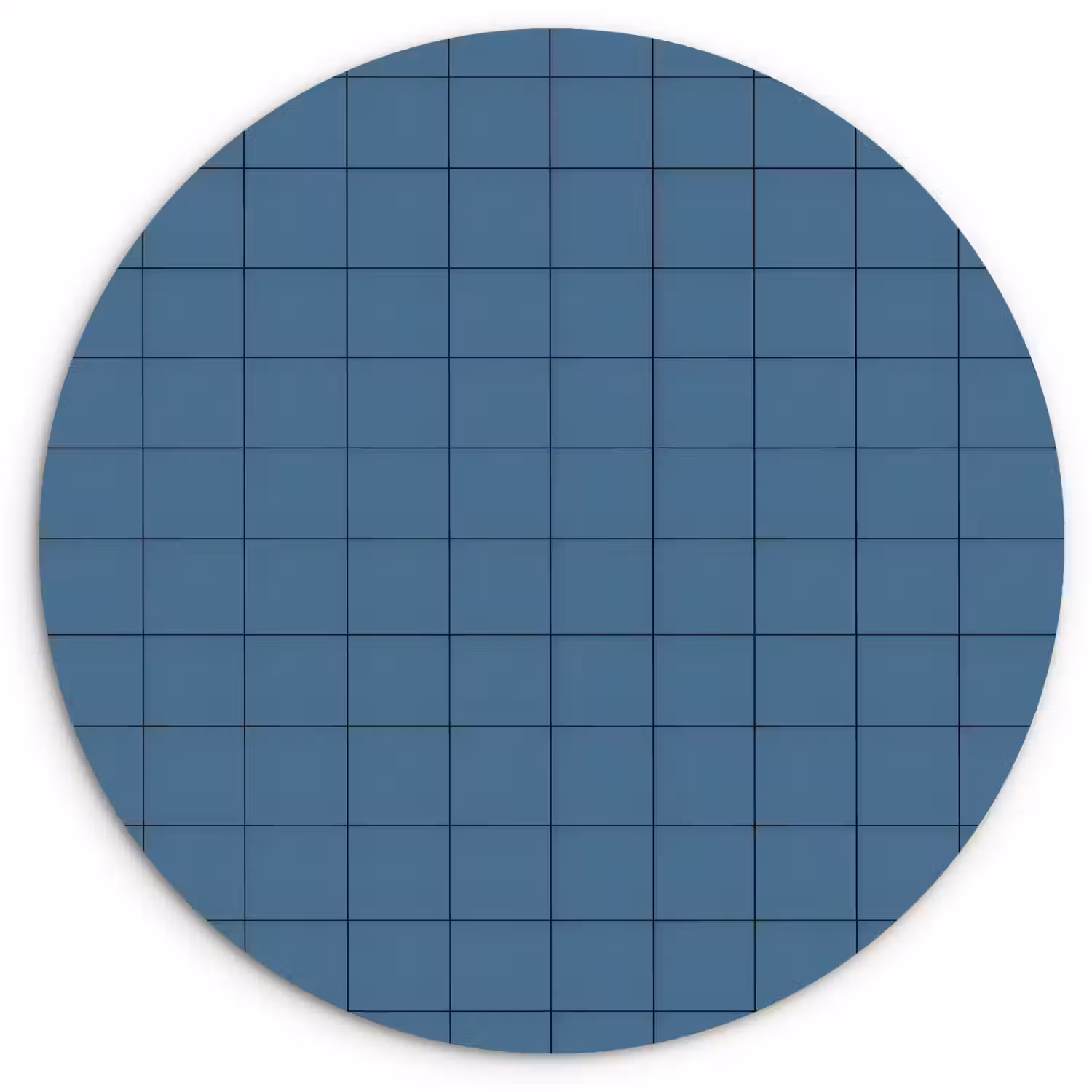 Ruiten - Geometrisch - Blauw Wandcirkel kunststof plaat 5mm dik klein 188 -3d