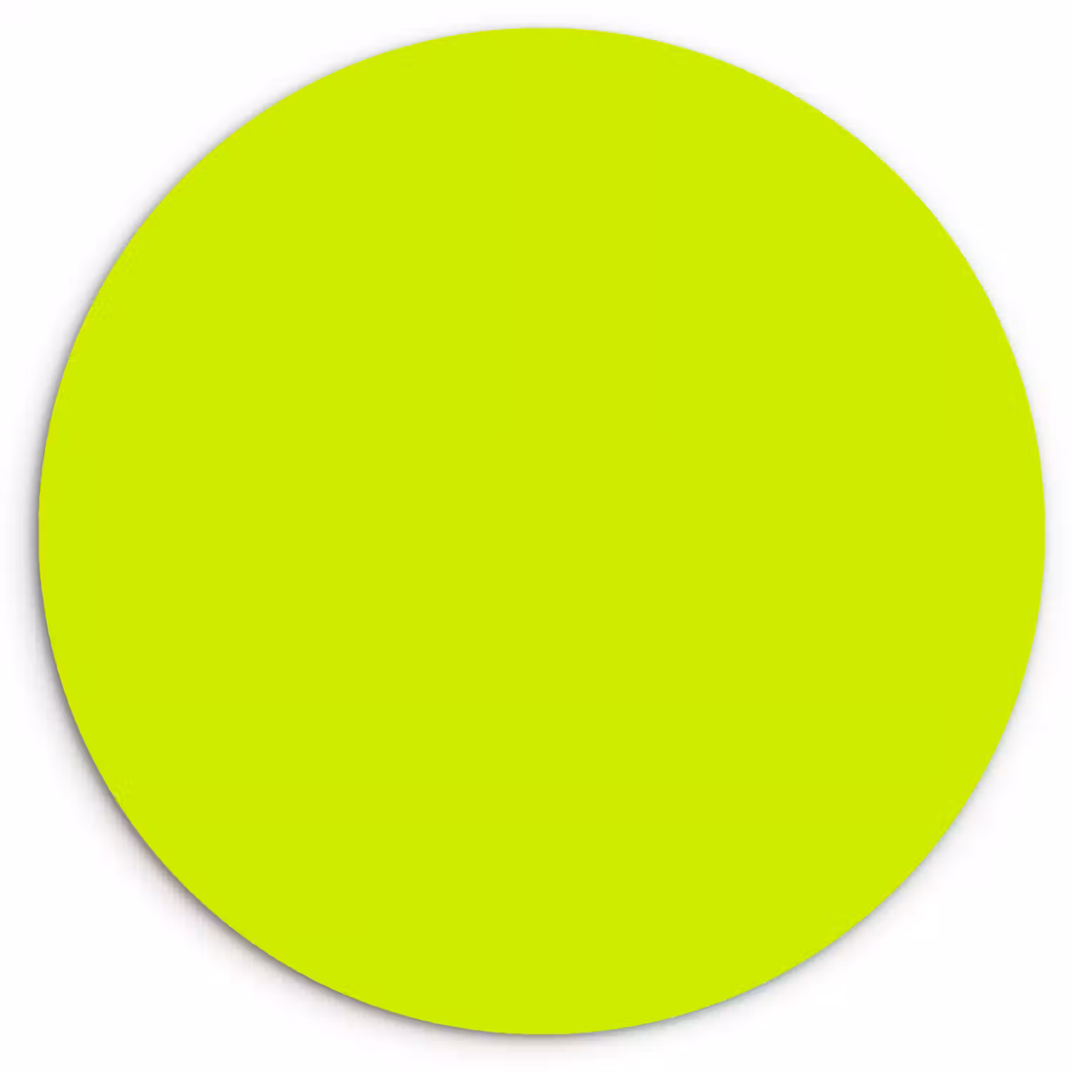 Electric - Lemon - Geel Wandcirkel kunststof plaat 5mm dik klein 188 -3d