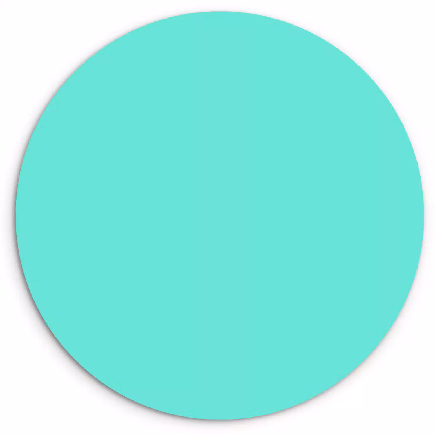 Electric - Cyan - Turkoois Wandcirkel kunststof plaat 5mm dik klein 188 -3d
