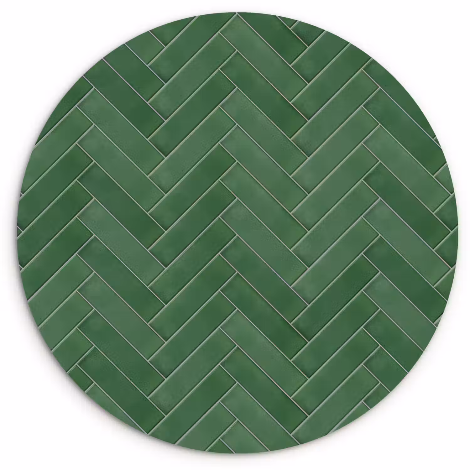 Visgraat - Wandtegel - Bosgroen Wandcirkel kunststof plaat 5mm dik klein 188 -3d