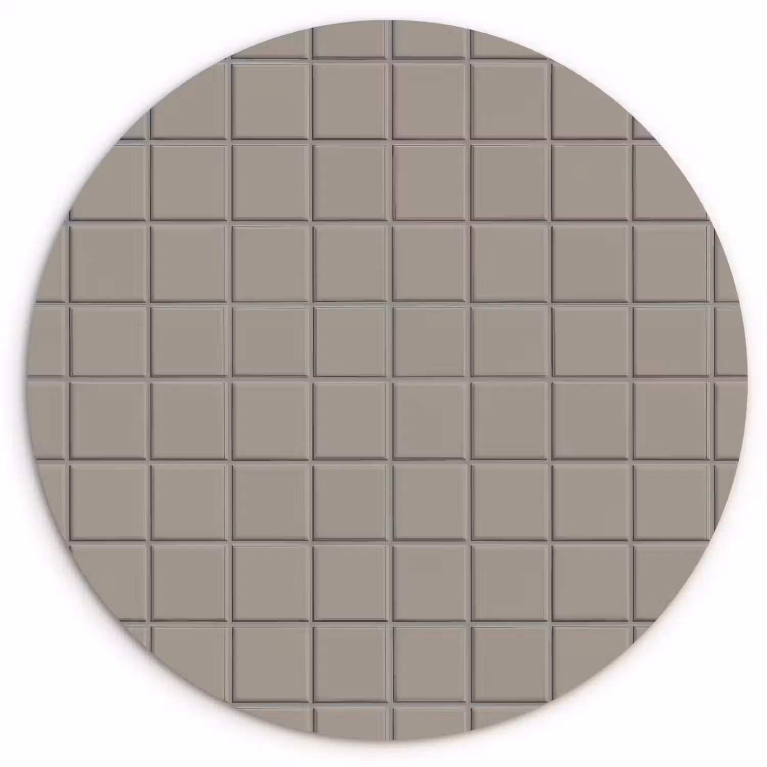 Tegel - Patroon Kiezel - Grijs Wandcirkel kunststof plaat 5mm dik klein 188 -3d
