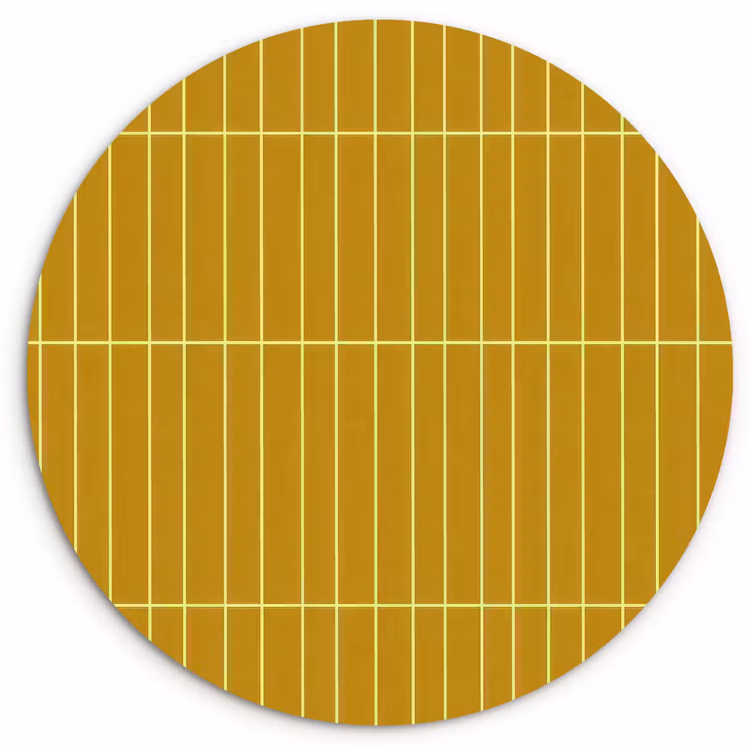 Tegels - Verticaal - Mosterdgeel Wandcirkel kunststof plaat 5mm dik klein 188 -3d