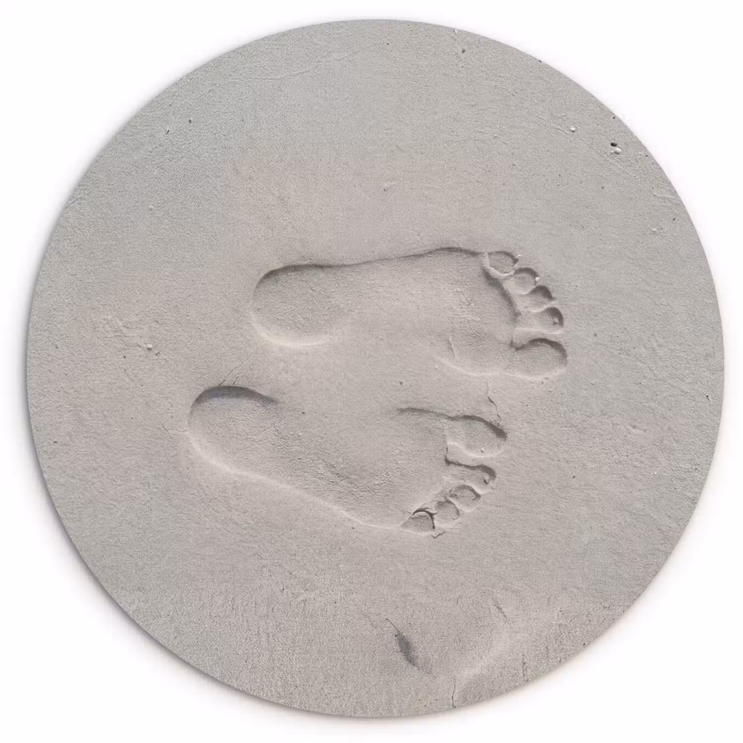 Voeten - Afdrukken - Zand Wandcirkel kunststof plaat 5mm dik klein -3d