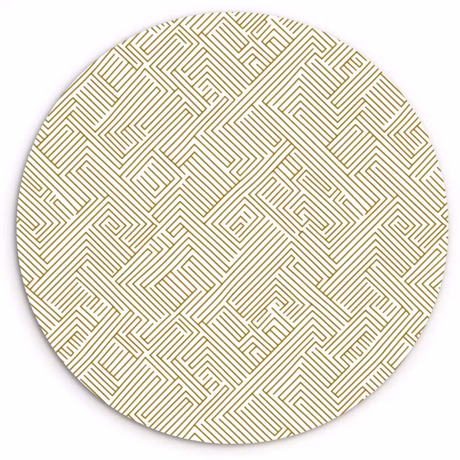 Geometrisch - Lijnen - Groen Wandcirkel kunststof plaat 5mm dik klein 188 -3d