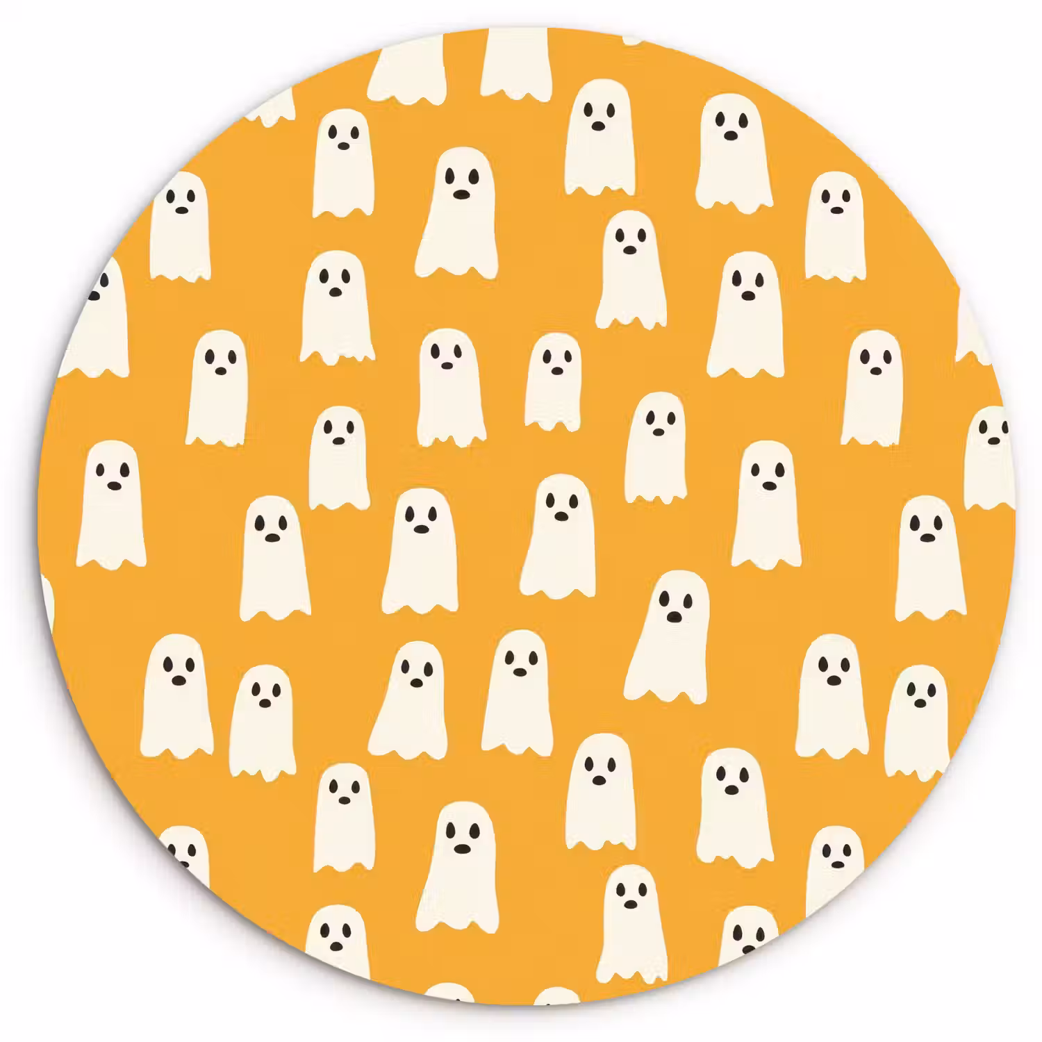 Halloween - Spookjes - Oker Wandcirkel kunststof plaat 5mm dik klein 188 -3d