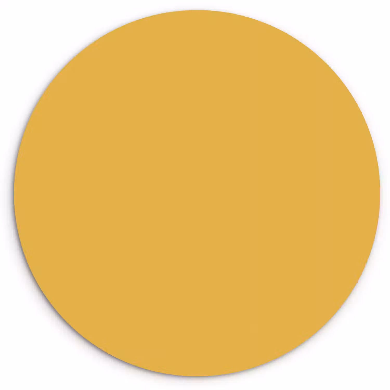 Joyful - Mustard - Geel Wandcirkel kunststof plaat 5mm dik klein 188 -3d