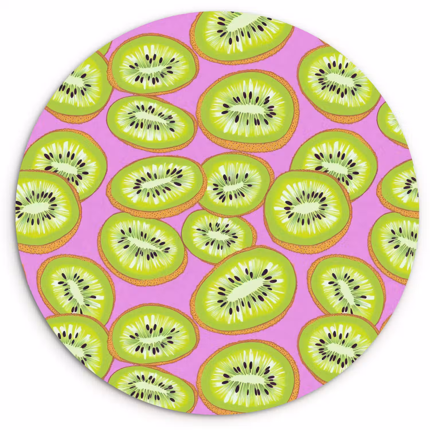 Kiwi - Speels - Groen Wandcirkel kunststof plaat 5mm dik klein 188 -3d