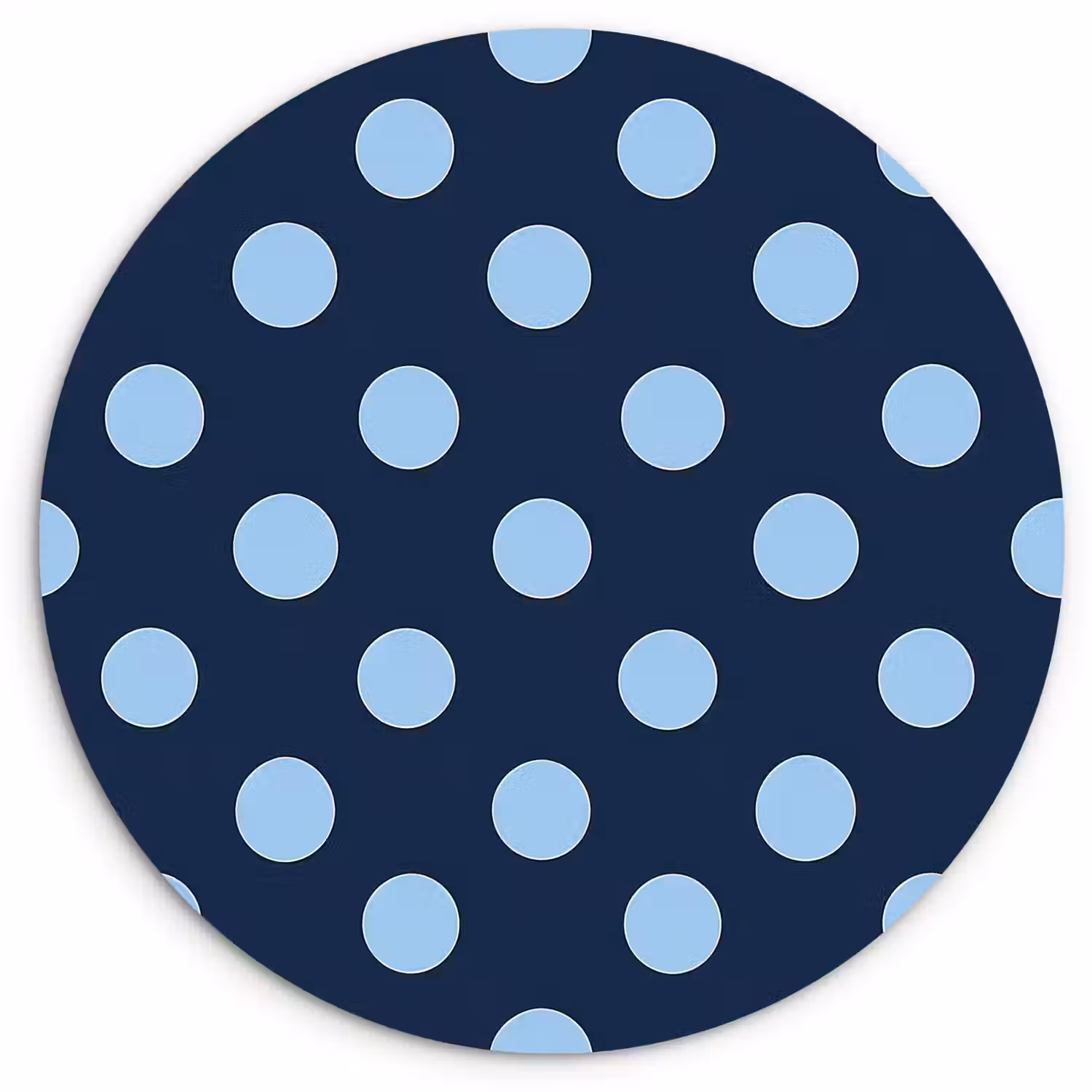 Klassiek - Dots - Blauw Wandcirkel kunststof plaat 5mm dik klein 188 -3d