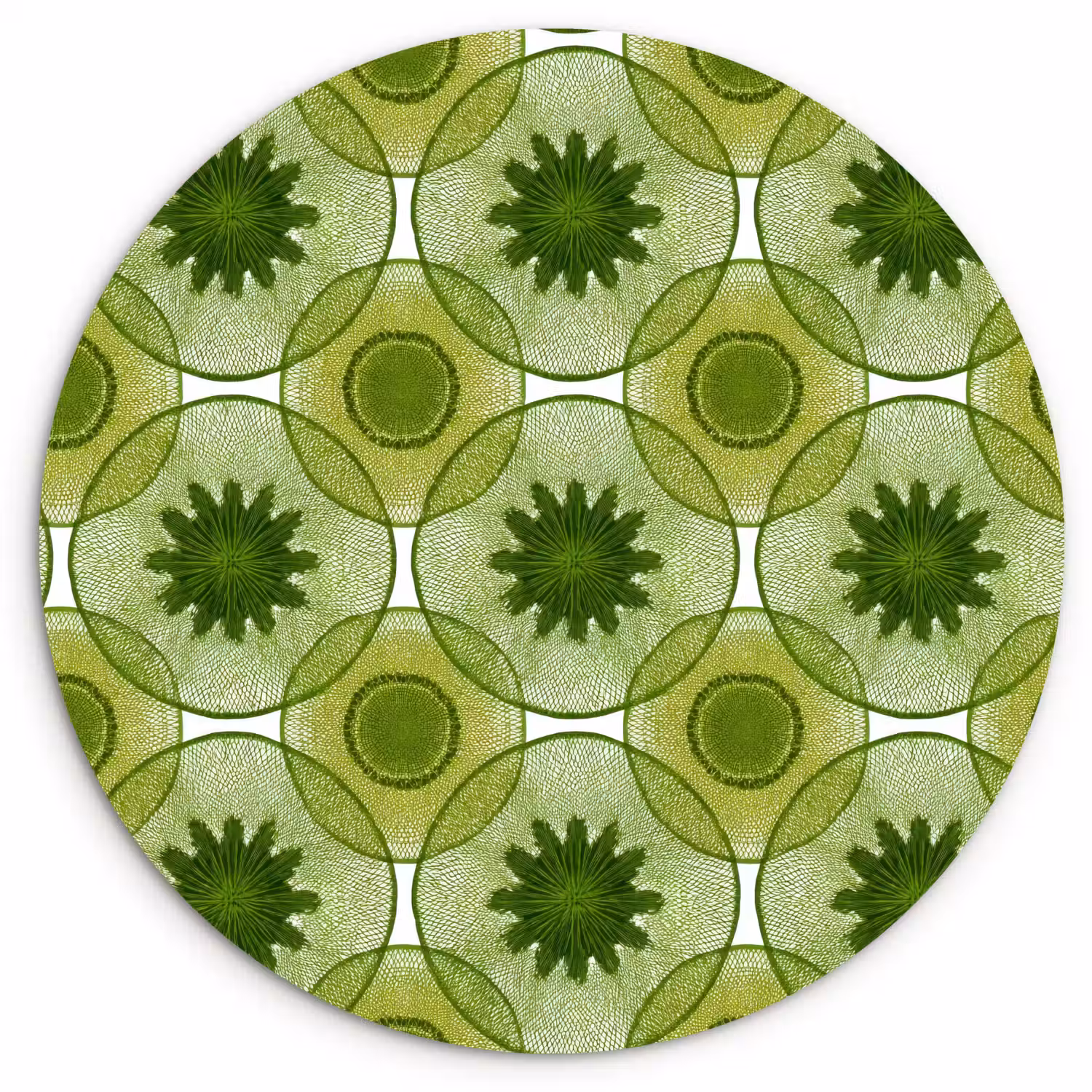 Cirkels - Patroon - Groen Wandcirkel kunststof plaat 5mm dik klein 188 -3d