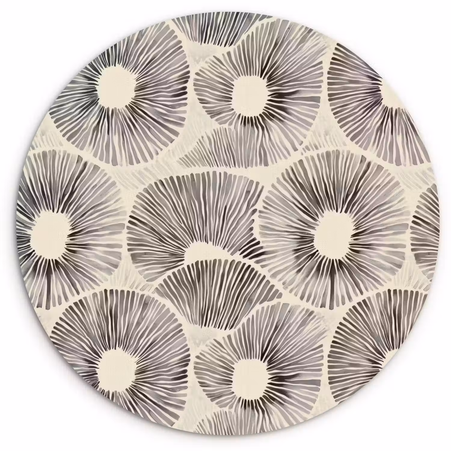 Cirkels - Patroon - Zwart Wandcirkel kunststof plaat 5mm dik klein 188 -3d
