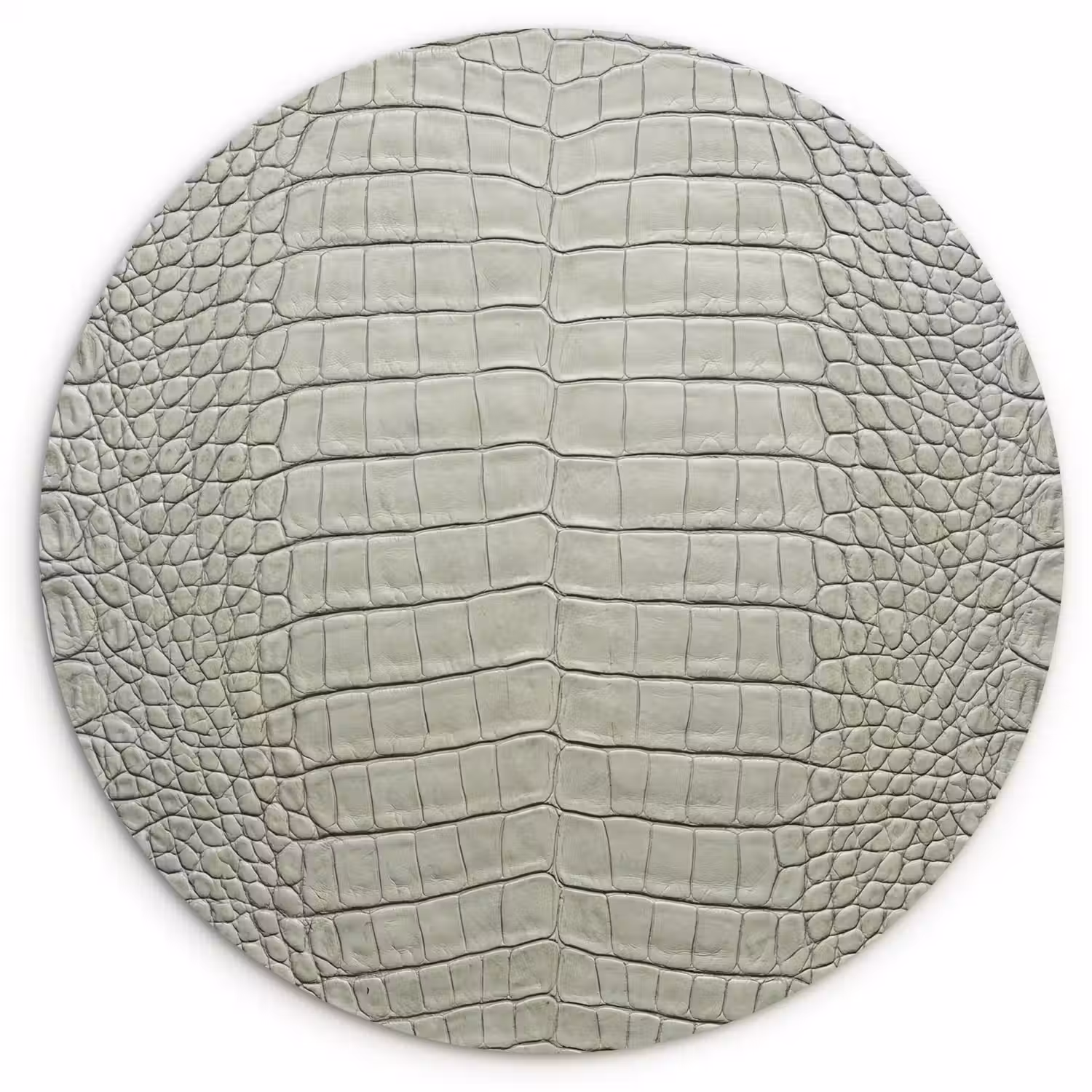 Krokodillenleer - Schubben - Groen Wandcirkel kunststof plaat 5mm dik klein -3d