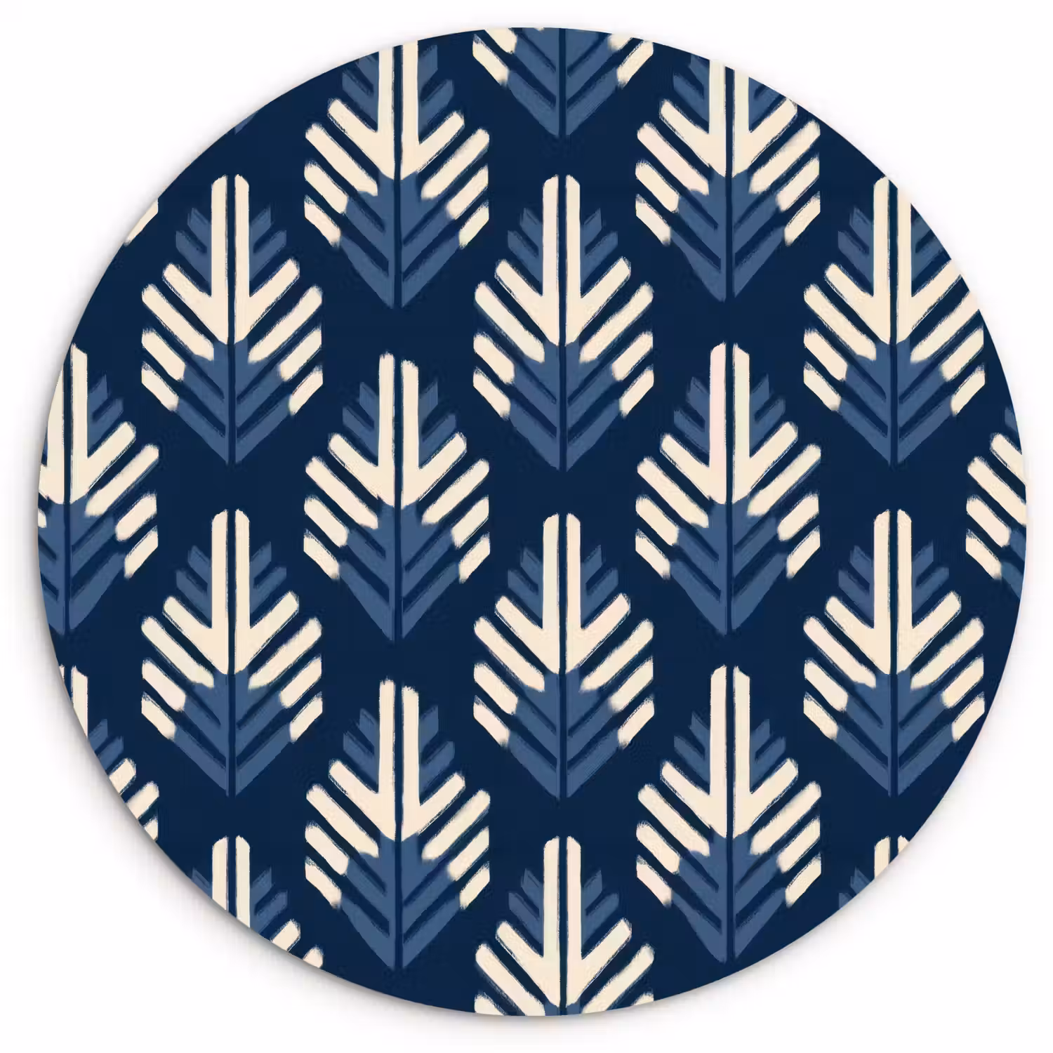 Modern - Patroon - Blauw Wandcirkel kunststof plaat 5mm dik klein 188 -3d