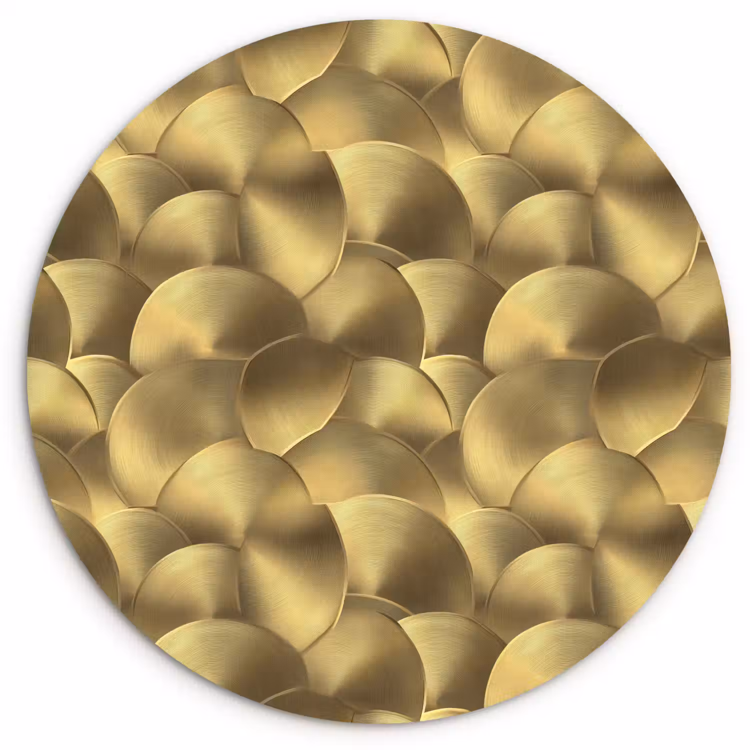 Modern - Cirkel - Goud Wandcirkel kunststof plaat 5mm dik klein 188 -3d
