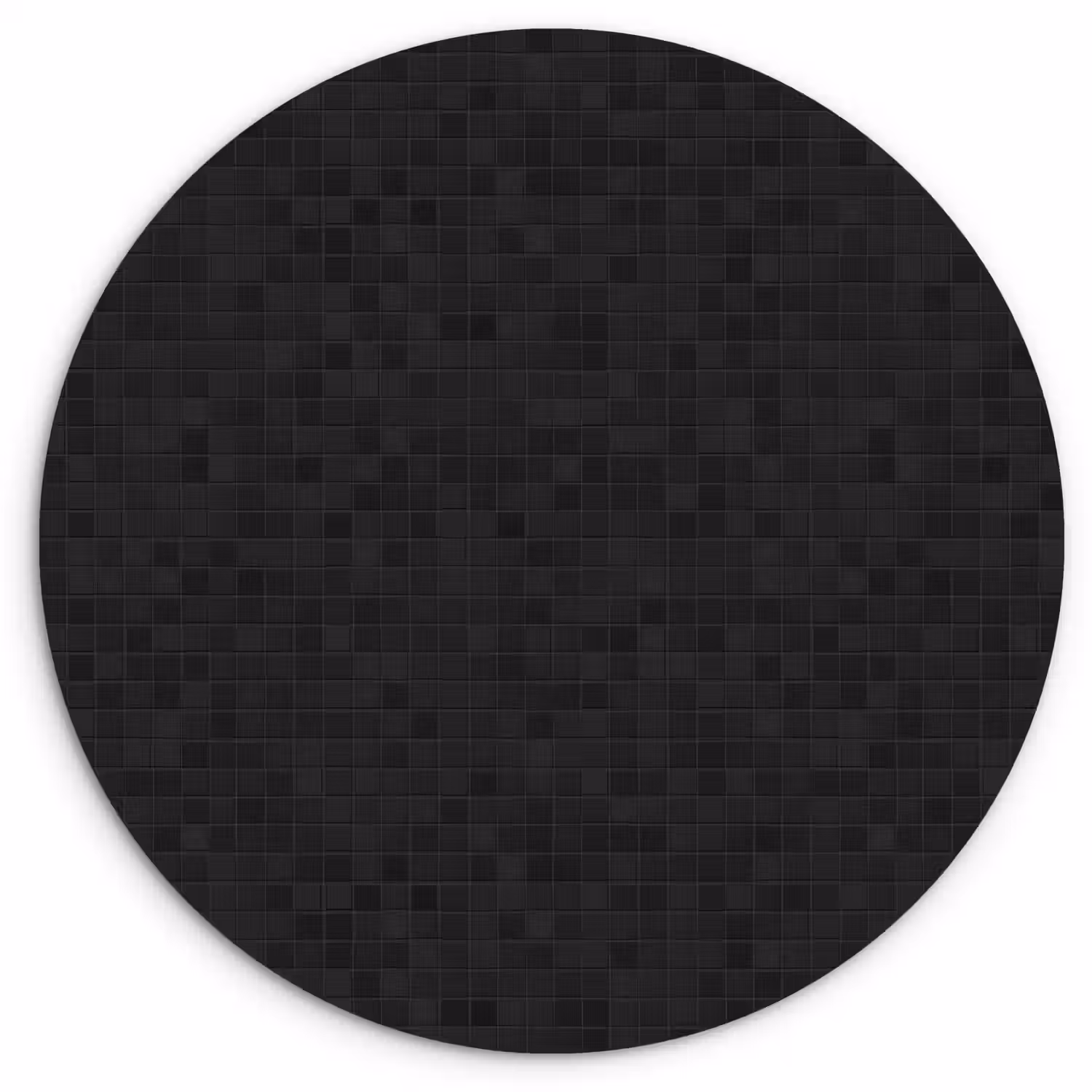 Mozaïek - Patroon - Antraciet - Zwart Wandcirkel kunststof plaat 5mm dik klein 188 -3d