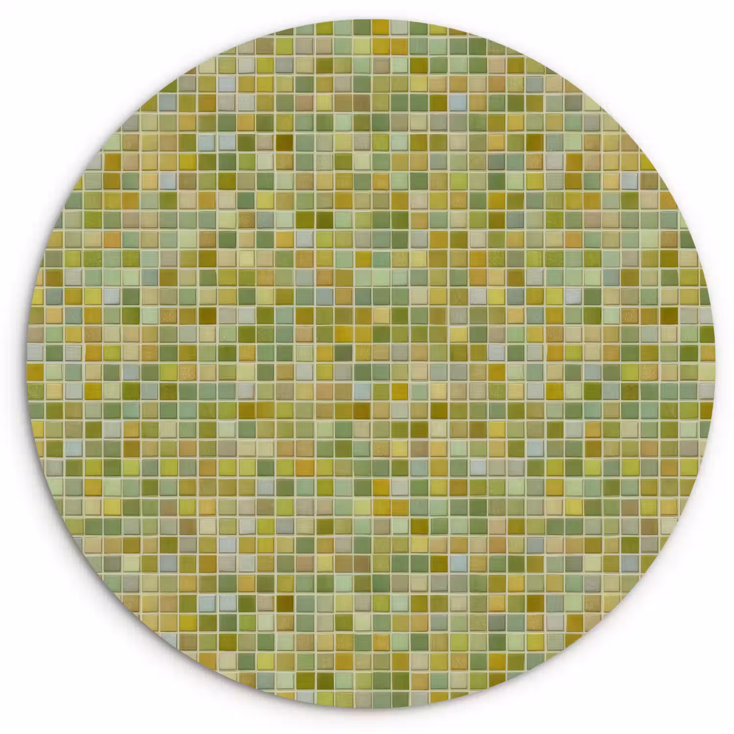 Mozaïek - Patroon - Groen Wandcirkel kunststof plaat 5mm dik klein 188 -3d