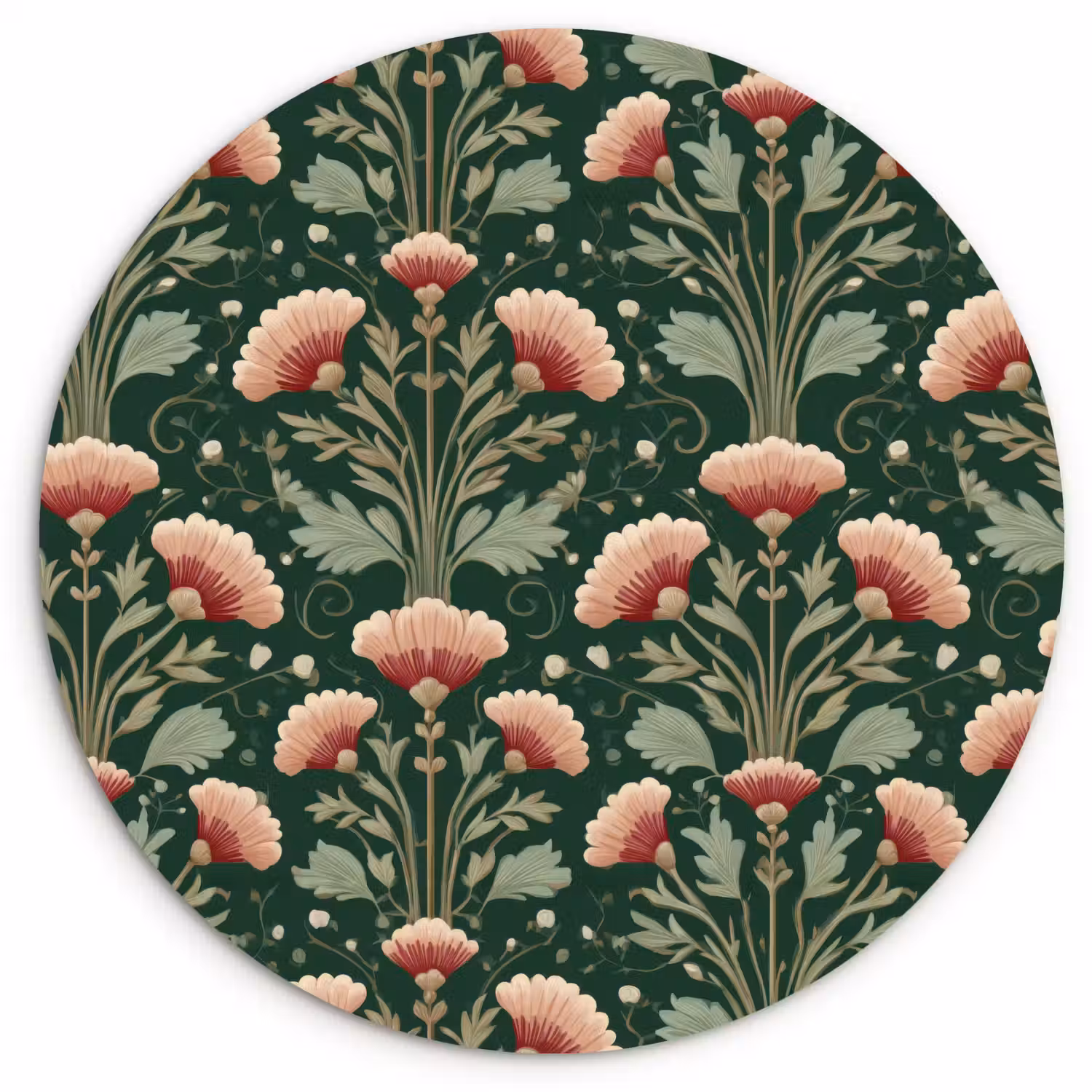 Patroon - Botanisch - Kleurrijk Wandcirkel kunststof plaat 5mm dik klein 188 -3d