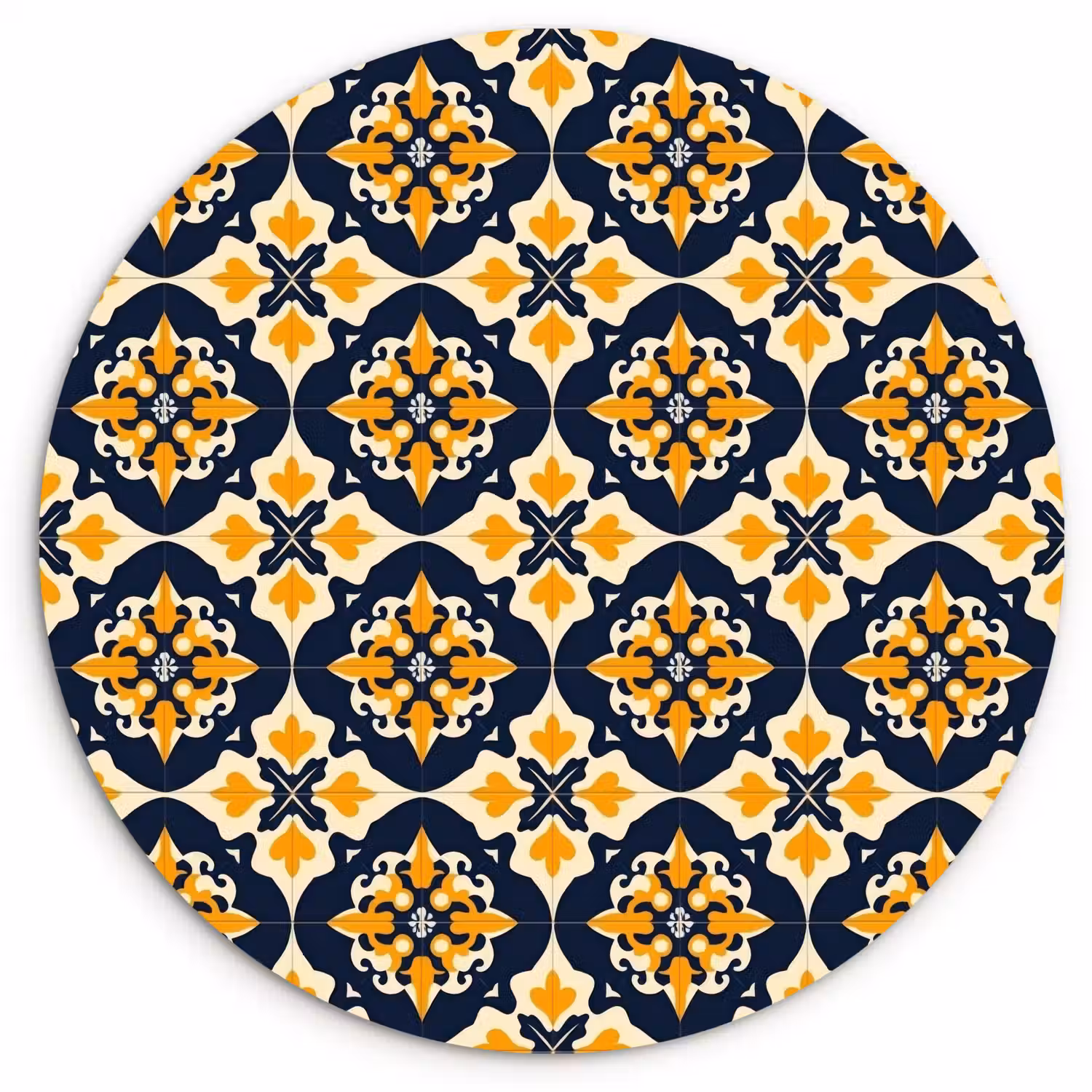 Patroon - Siertegel - Kleurrijk Wandcirkel kunststof plaat 5mm dik klein 188 -3d