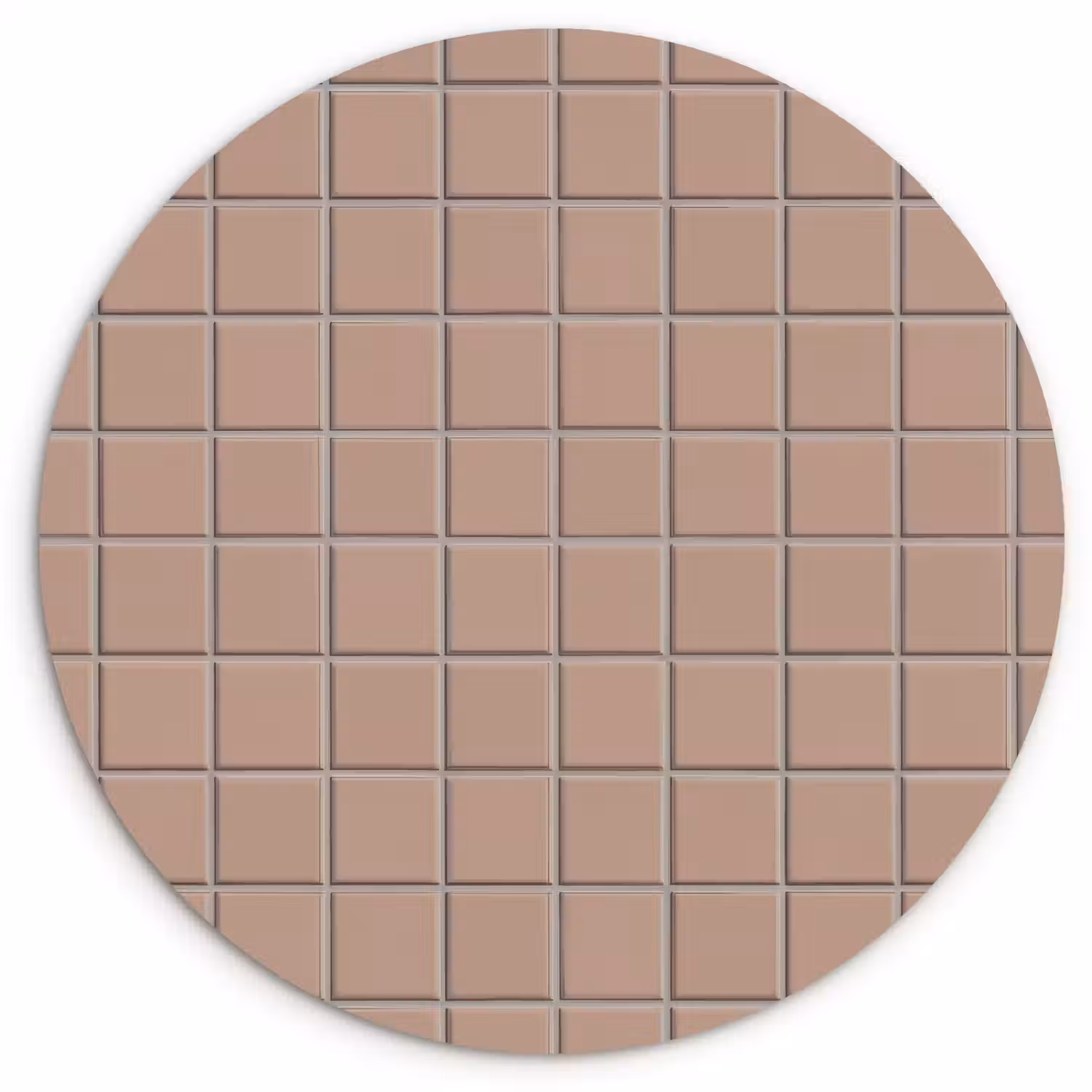 Patroon - Tegel - Oudroze Wandcirkel kunststof plaat 5mm dik klein 188 -3d