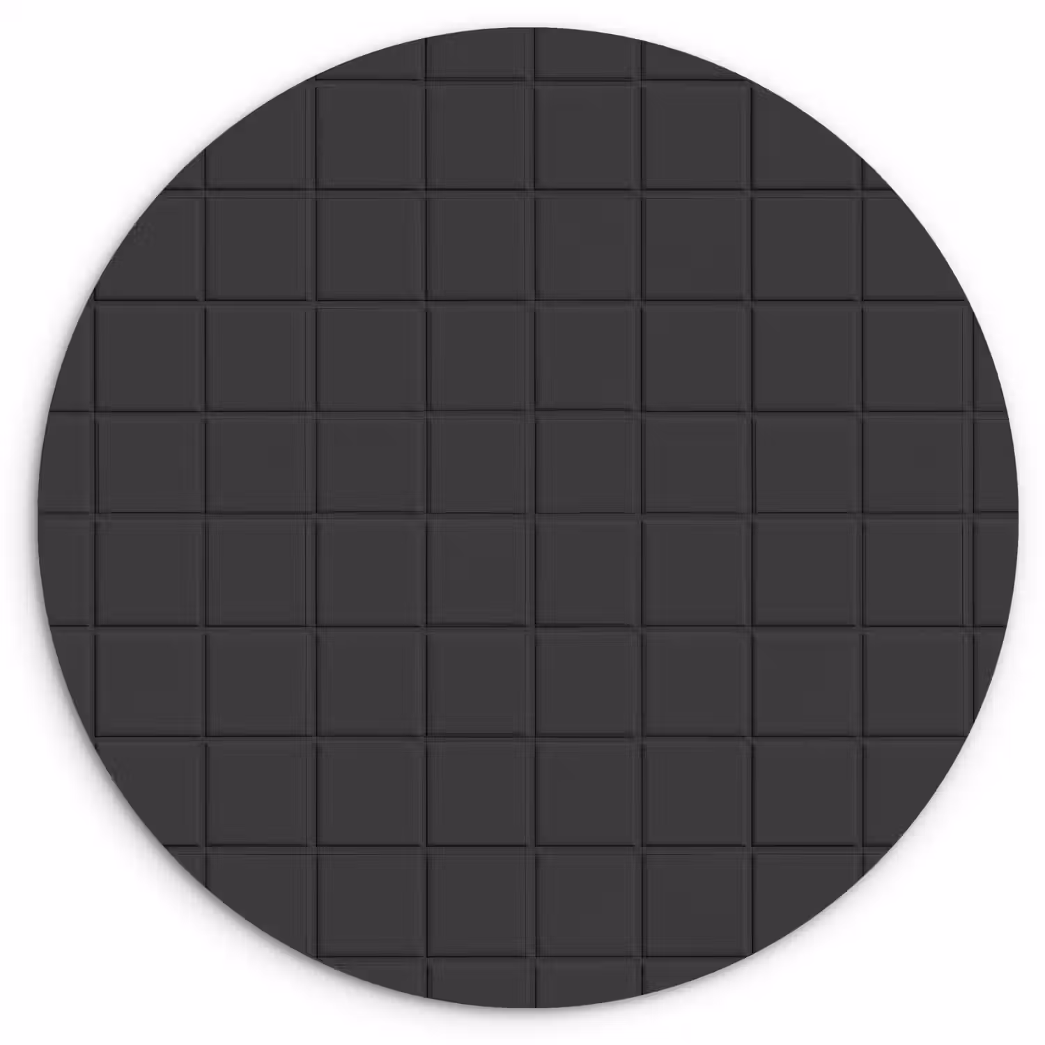 Patroon - Tegel - Antraciet Wandcirkel kunststof plaat 5mm dik klein 188 -3d