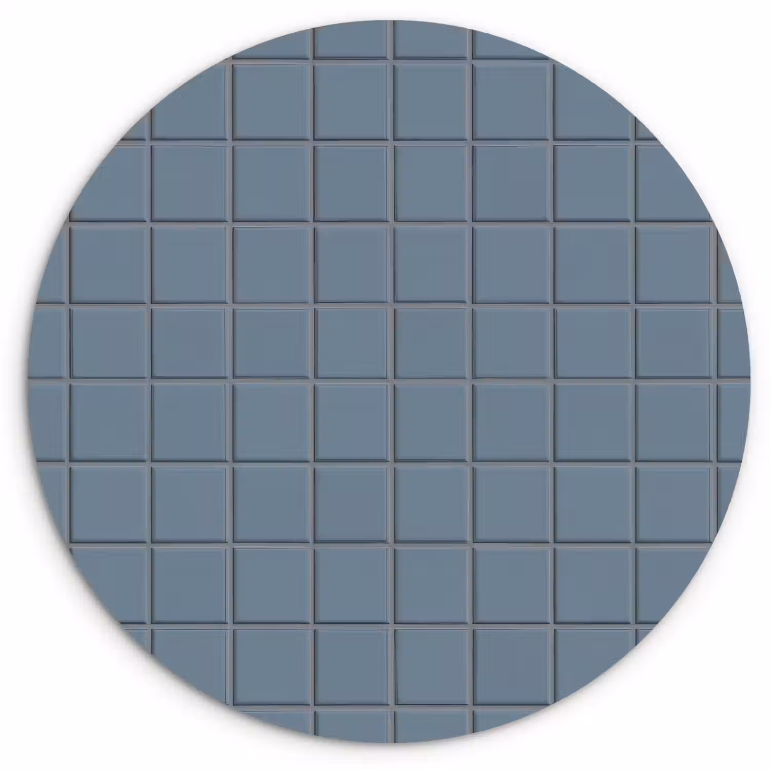 Patroon - Tegel - Blauwgrijs Wandcirkel kunststof plaat 5mm dik klein 188 -3d
