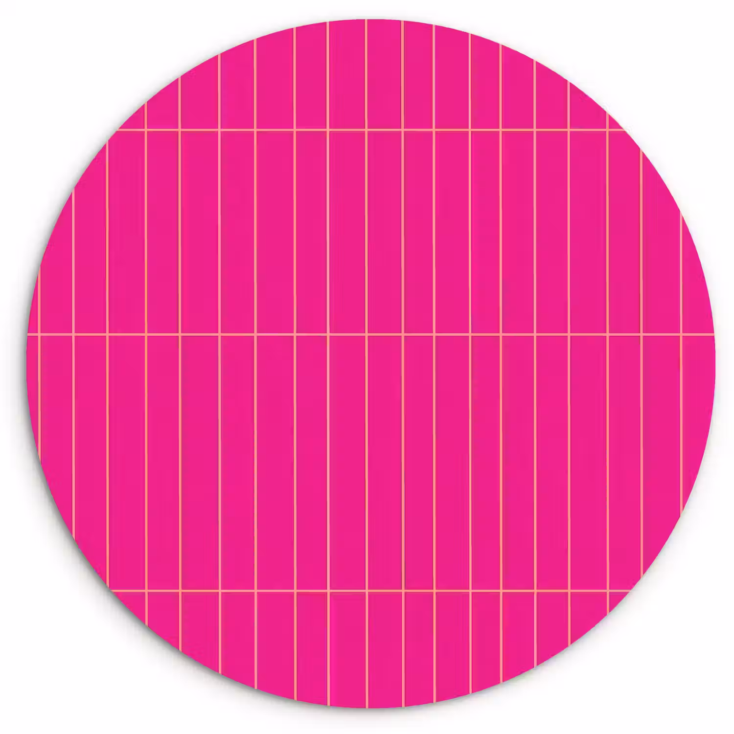 Patroon - Tegel - Magenta - Roze Wandcirkel kunststof plaat 5mm dik klein 188 -3d