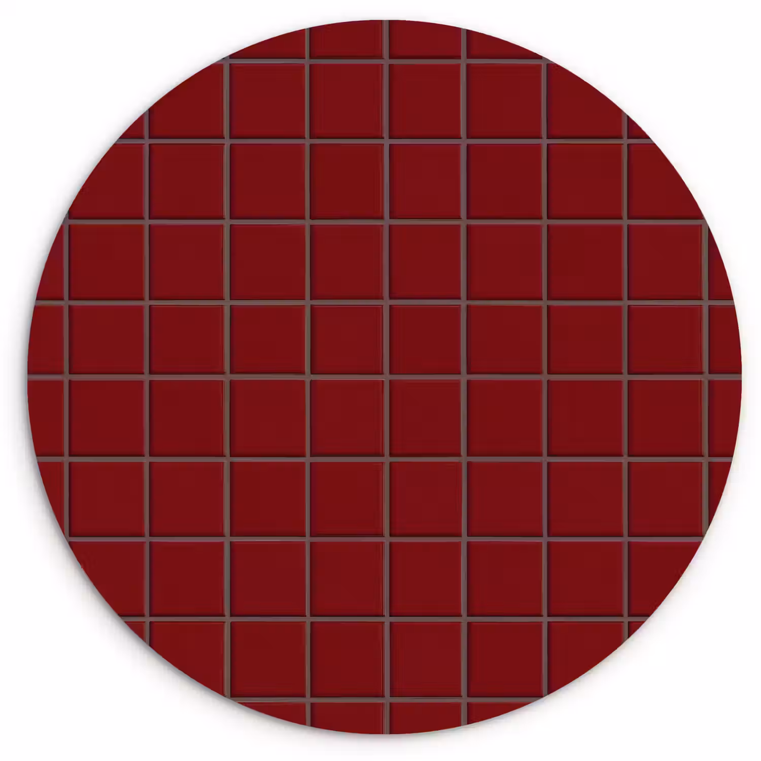 Patroon - Tegels - Burgundy Wandcirkel kunststof plaat 5mm dik klein 188 -3d