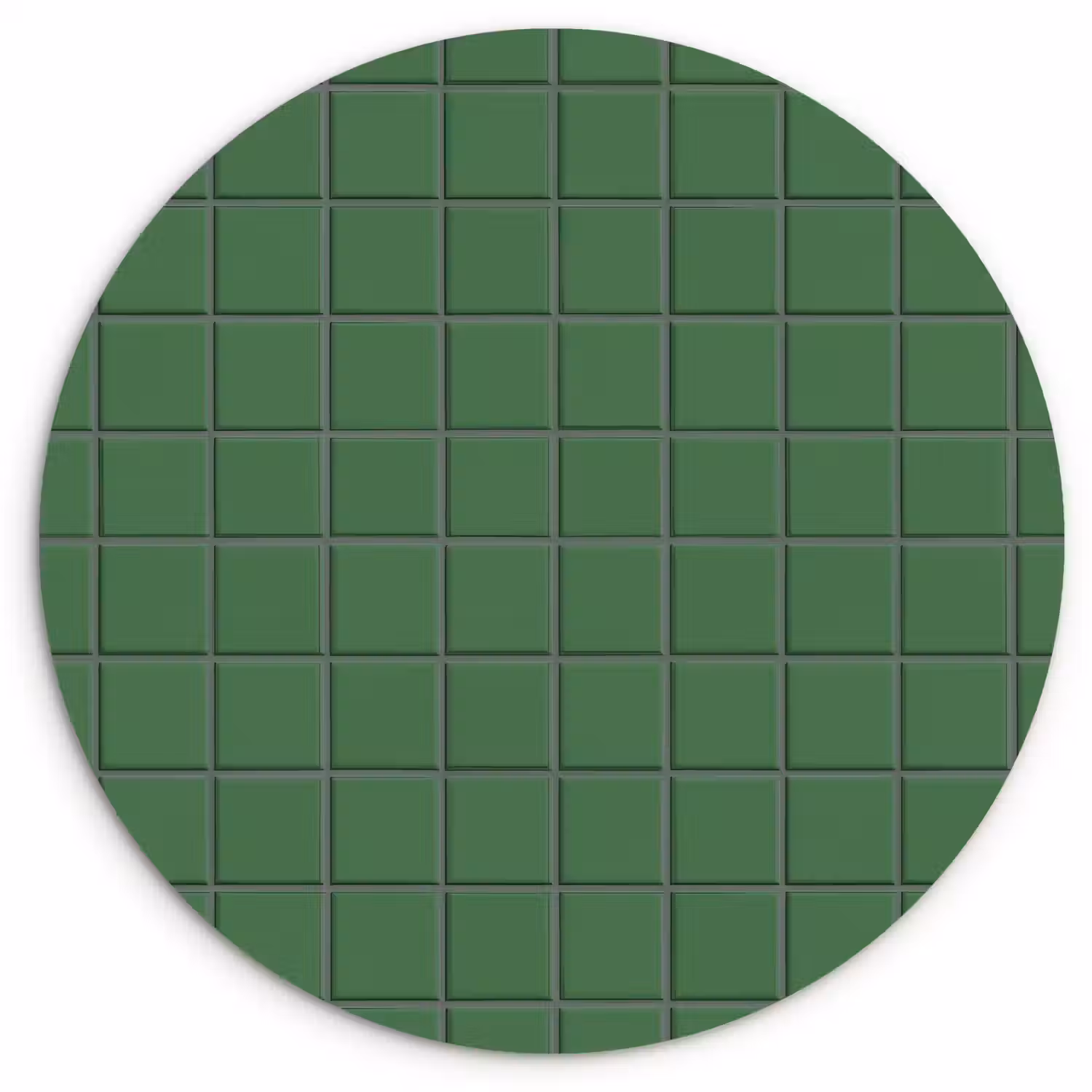 Patroon - Tegels - Groen Wandcirkel kunststof plaat 5mm dik klein 188 -3d