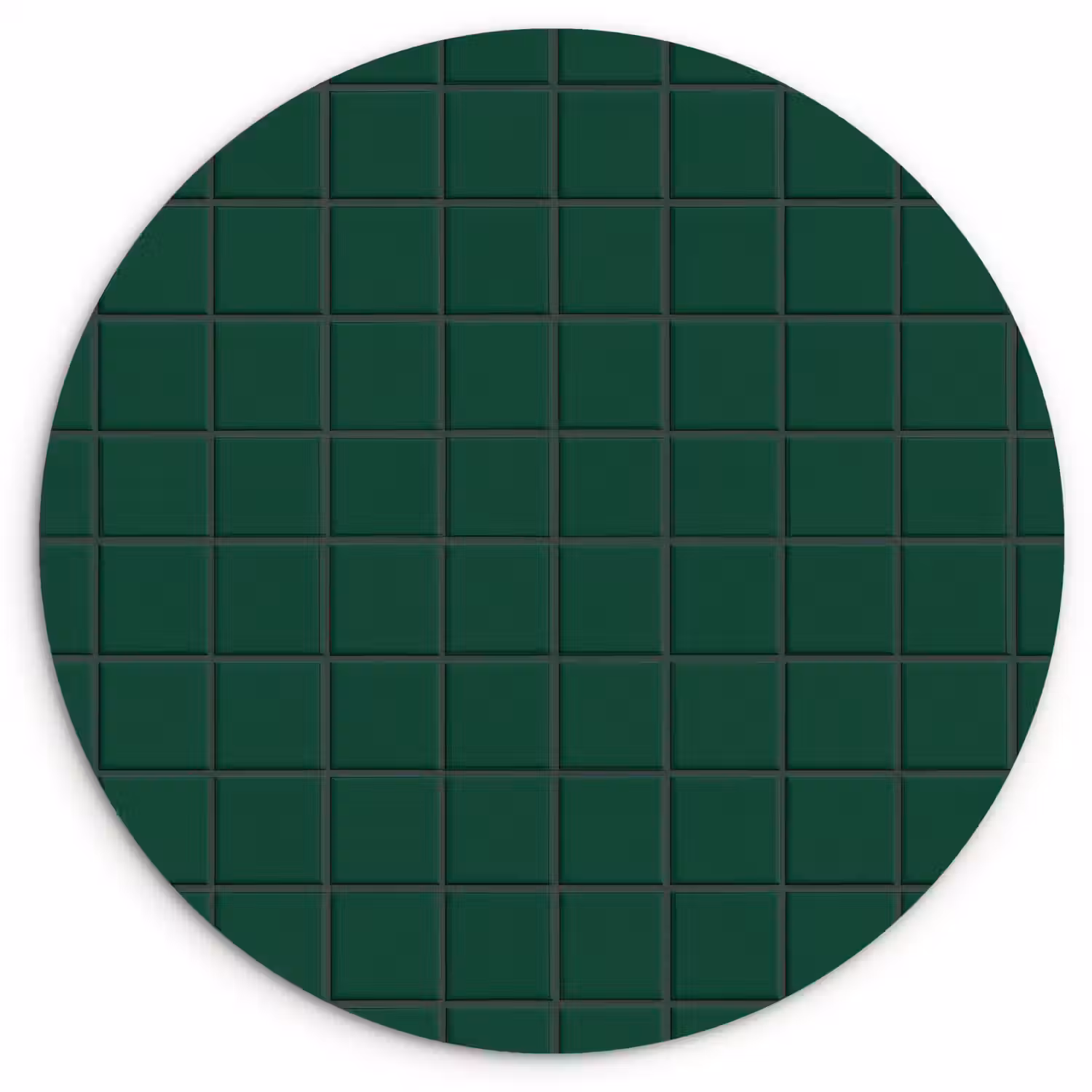 Patroon - Tegels - Dennen - Groen Wandcirkel kunststof plaat 5mm dik klein 188 -3d