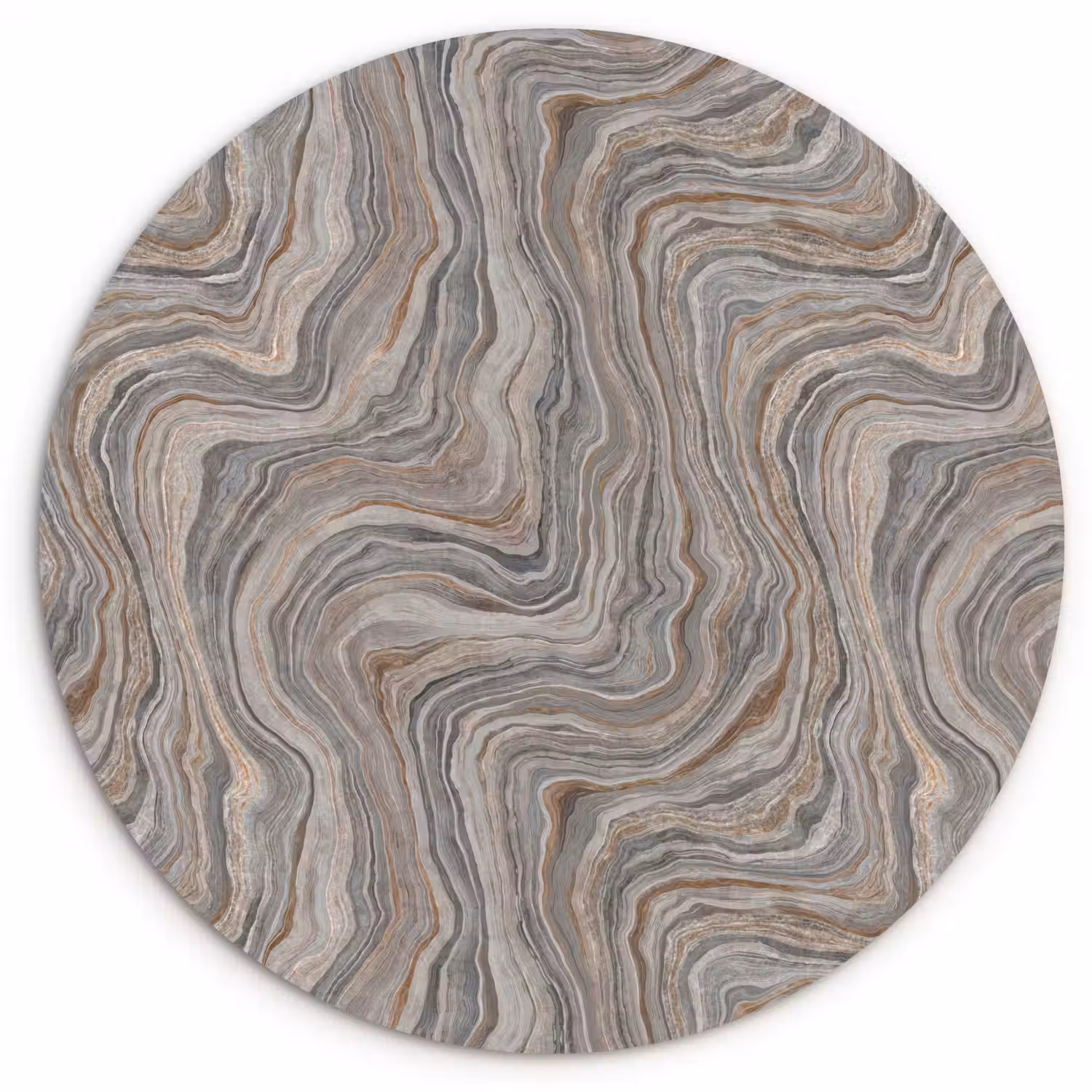 Patroon - Textuur - Grijs Wandcirkel kunststof plaat 5mm dik klein 188 -3d