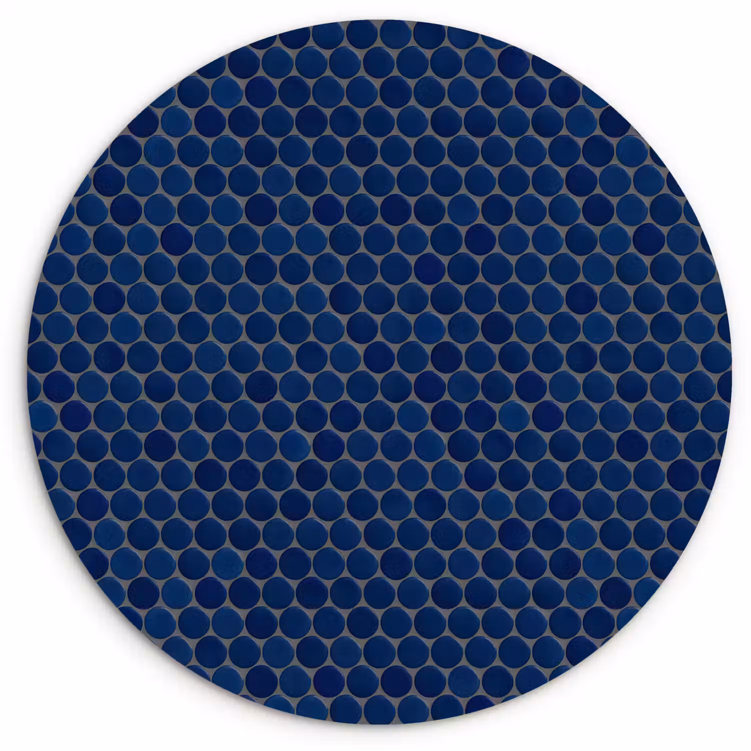 Penny - Mozaïek - Donkerblauw Wandcirkel kunststof plaat 5mm dik klein 188 -3d