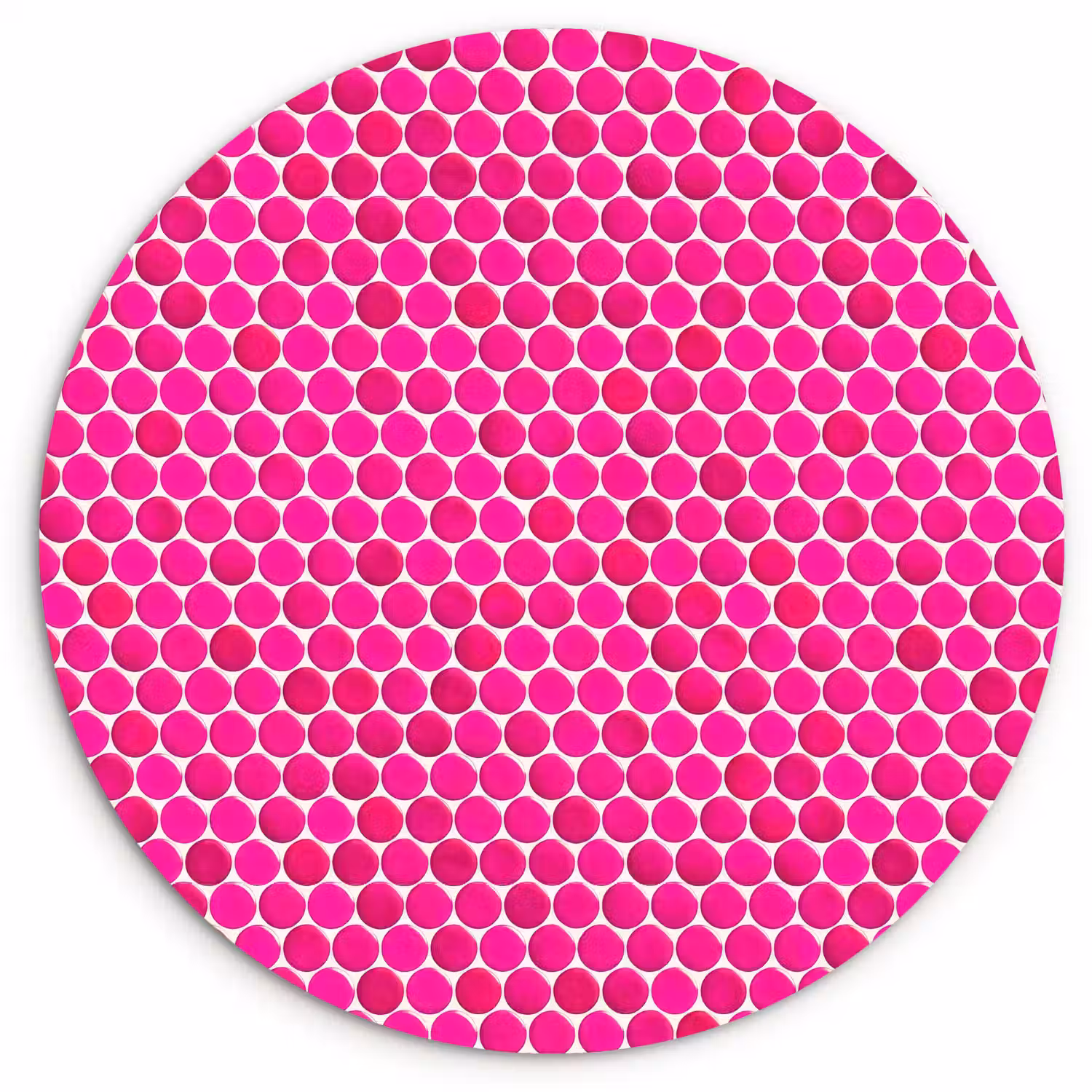 Penny - Mozaïek - Felroze Wandcirkel kunststof plaat 5mm dik klein 188 -3d