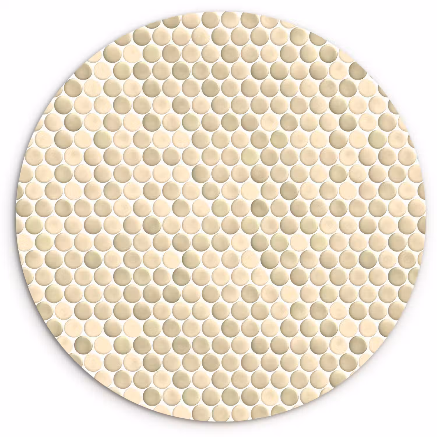 Penny - Mozaïek - Zand Wandcirkel kunststof plaat 5mm dik klein 188 -3d