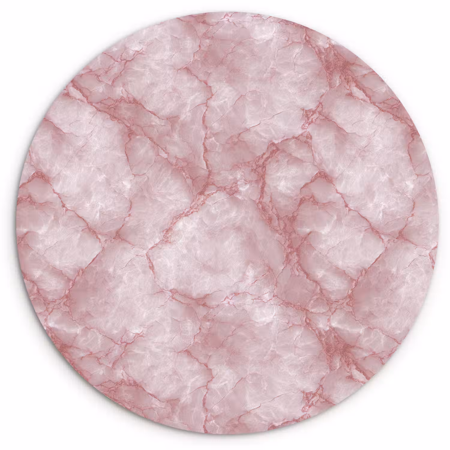 Roze - Kwartsmarmer - Aders Wandcirkel kunststof plaat 5mm dik klein 188 -3d