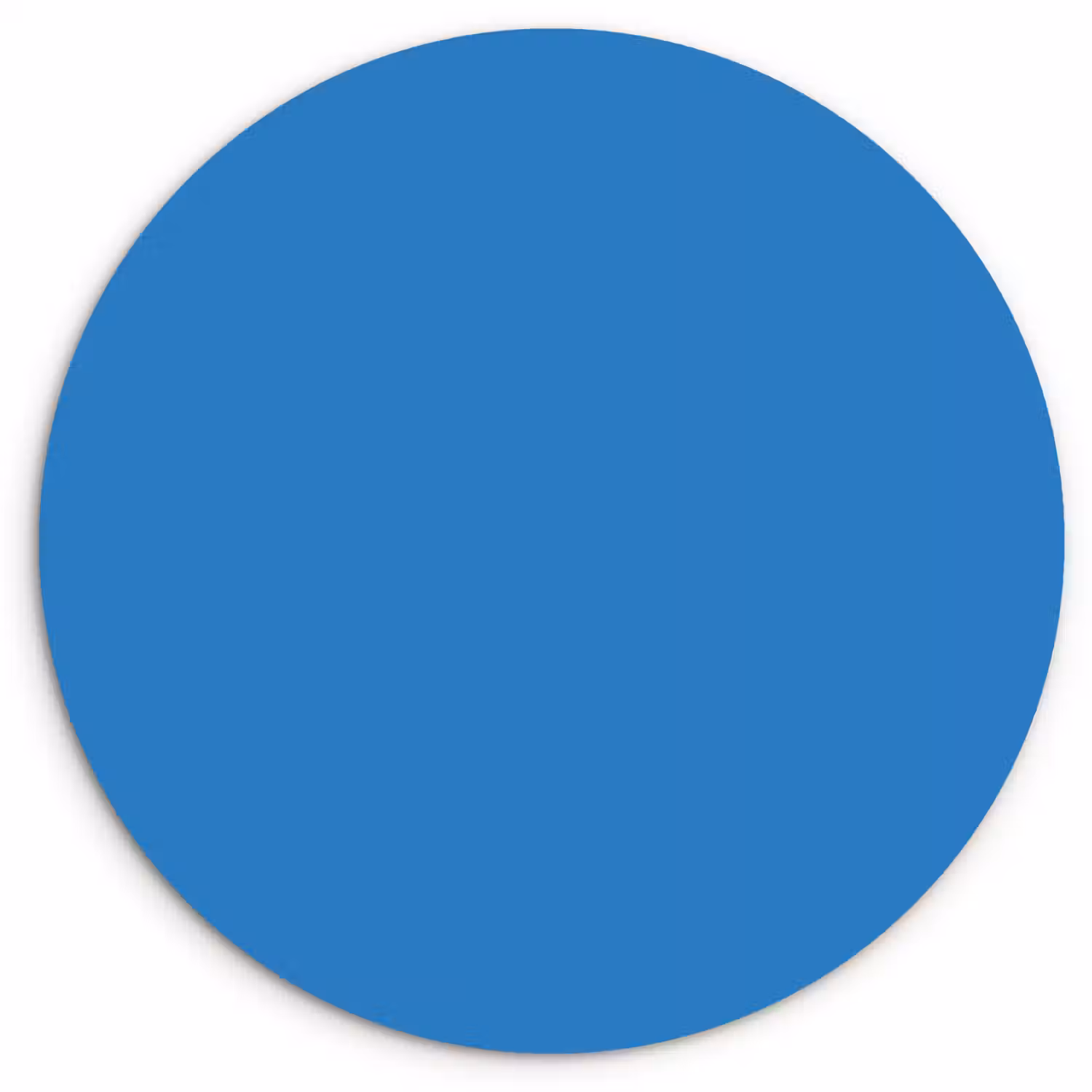 Royal - Blue - Blauw Wandcirkel kunststof plaat 5mm dik klein 188 -3d
