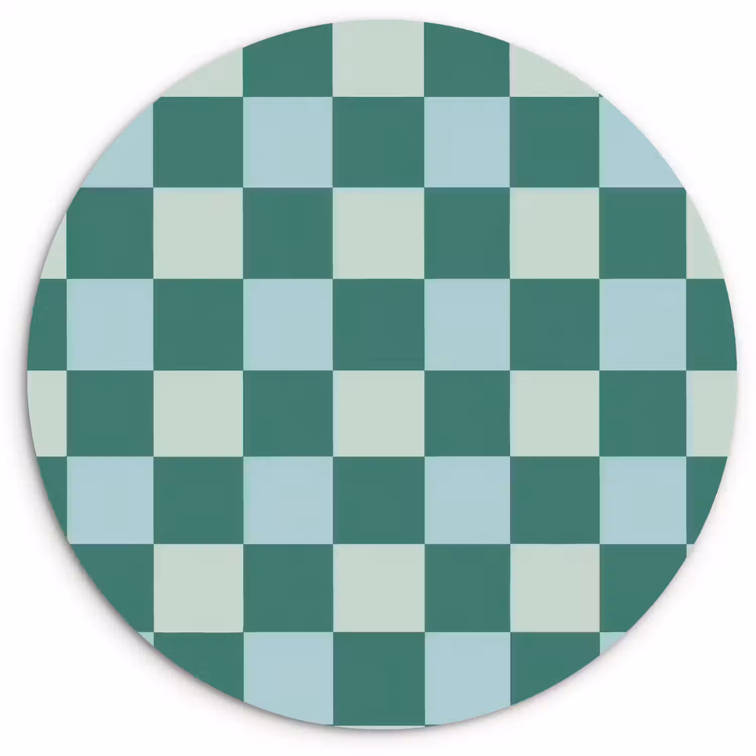 Schaak - Klassiek - Groen Wandcirkel kunststof plaat 5mm dik klein 188 -3d