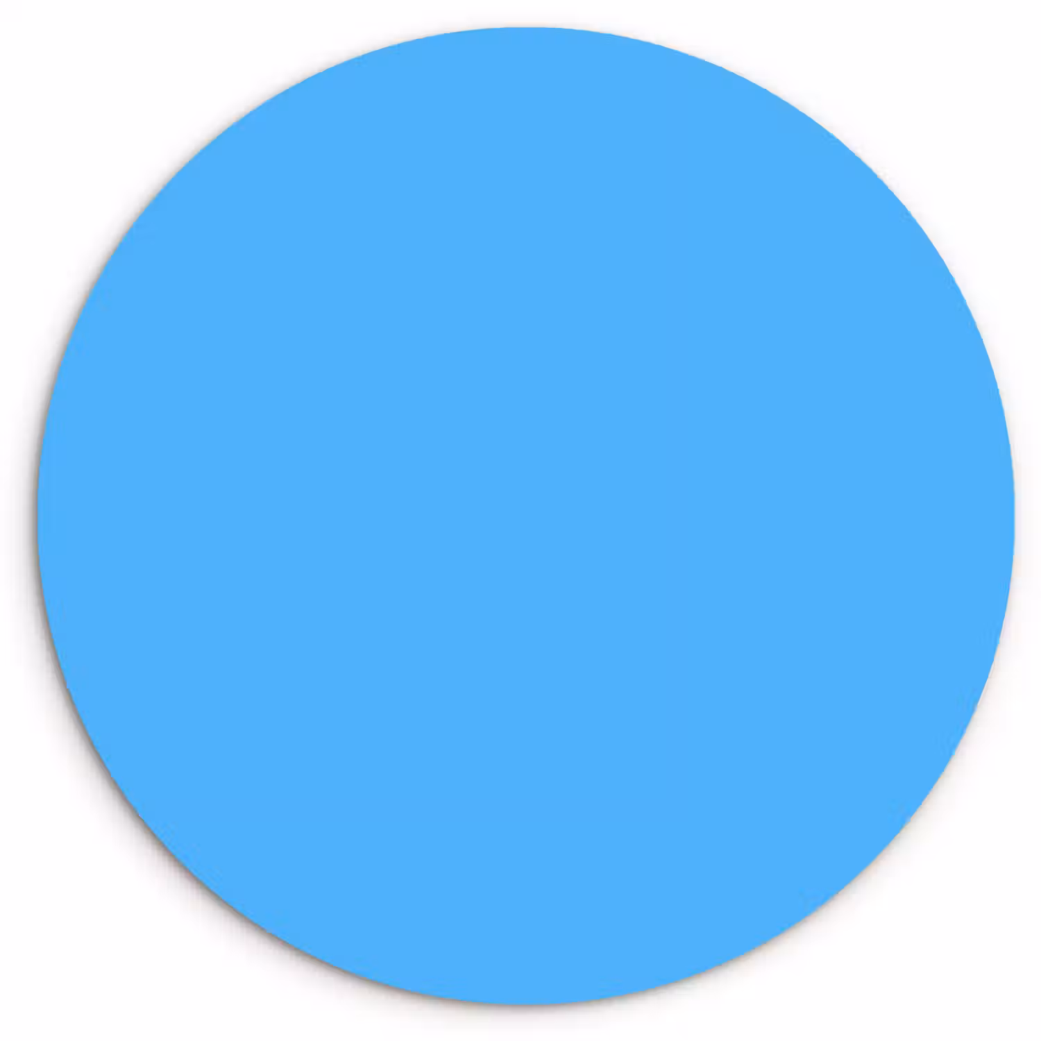 Sky - Blue - Blauw Wandcirkel kunststof plaat 5mm dik klein 188 -3d