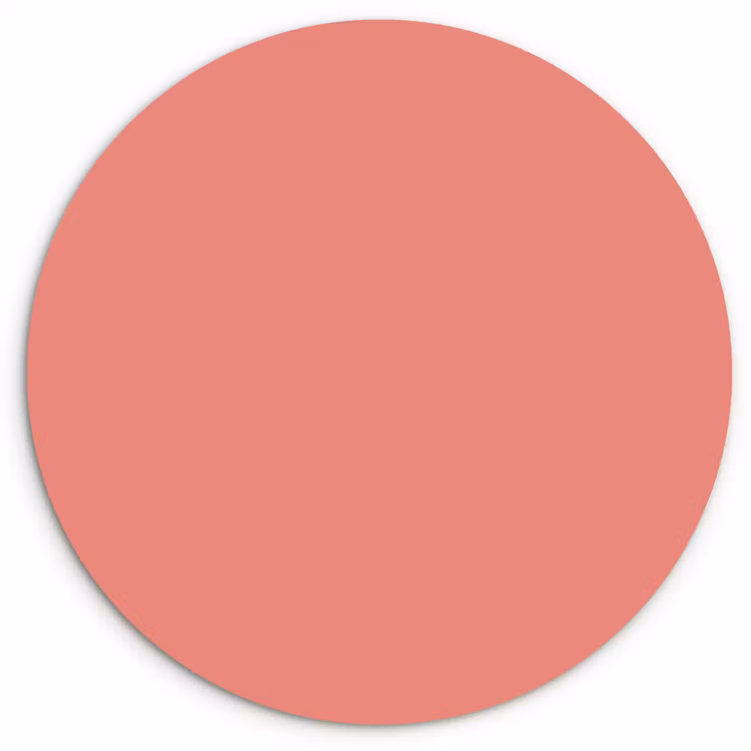 Dusty - Peach - Koraal Wandcirkel kunststof plaat 5mm dik klein 188 -3d